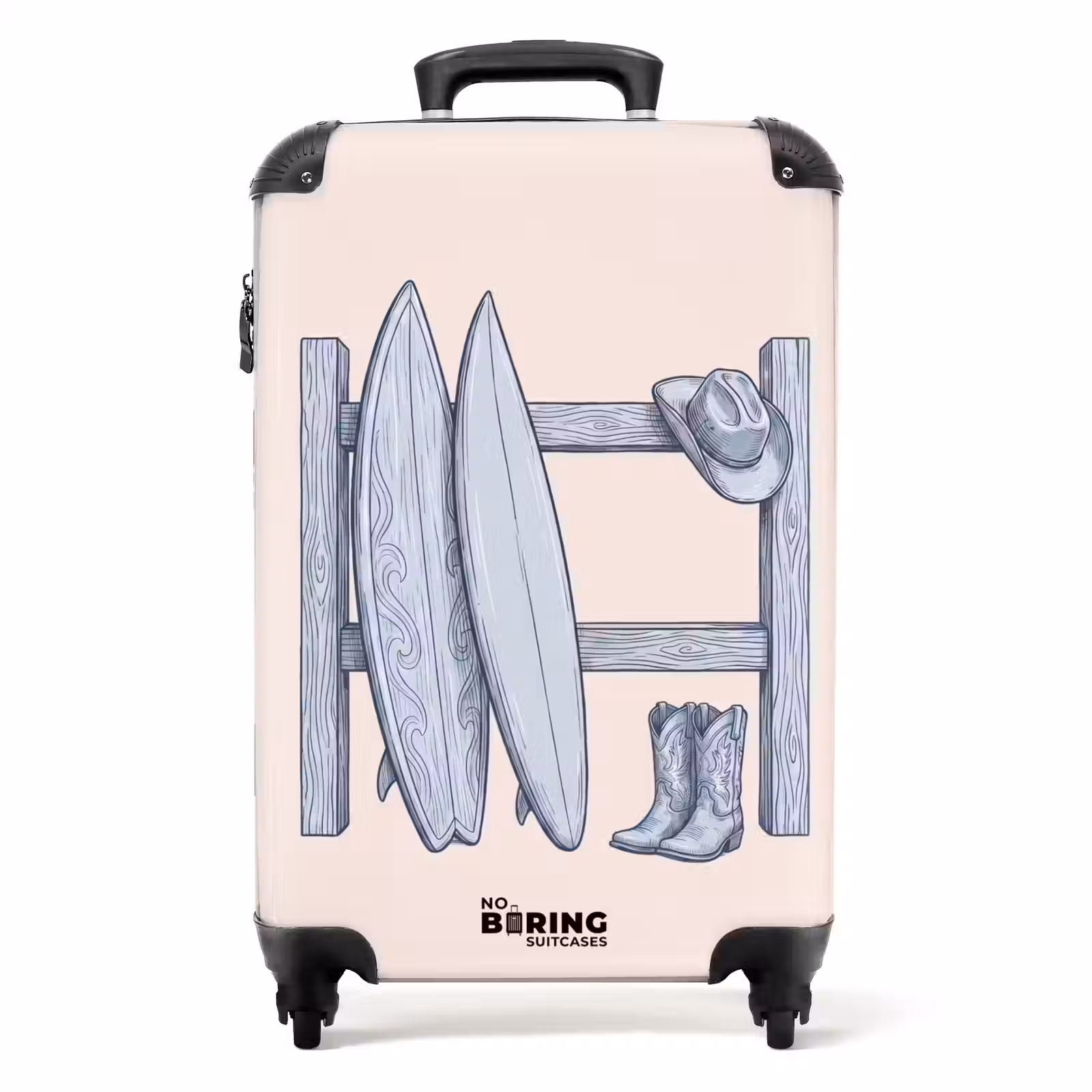 Koffer - Freizeit – Kleidung – Abenteuer – Illustration – Sommer - Recreatie - Kleding - Avontuur - Illustratie - Zomer NBS - Handbagage koffer - Volwassenen Unisex middel