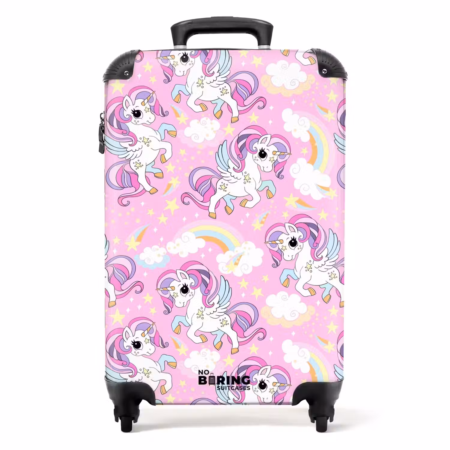 Vrolijke Eenhoorn Parade NBS - Handbagage koffer - Unisex middel -productfoto_recht