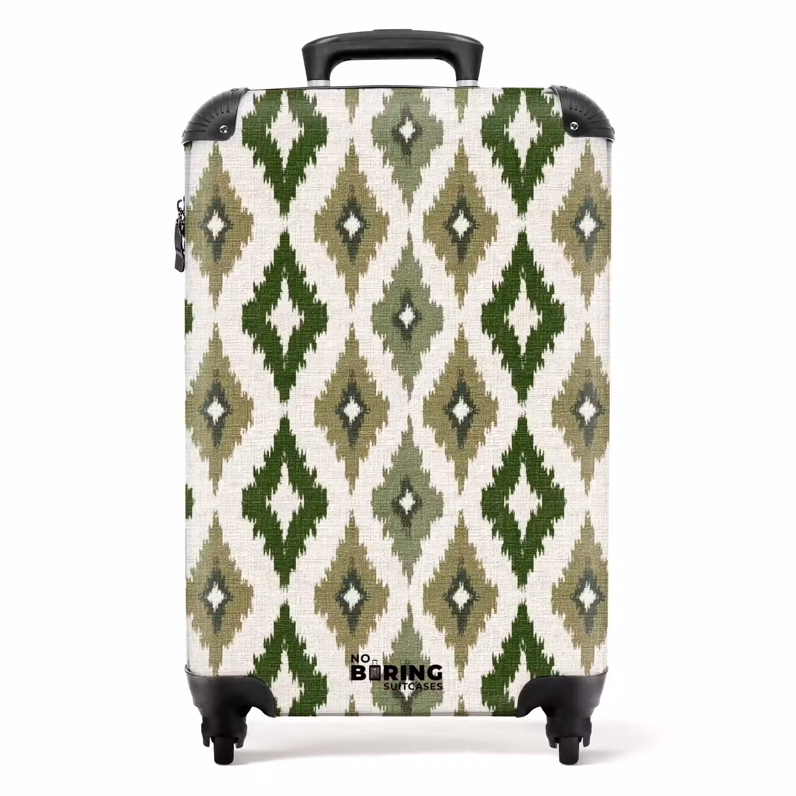 Koffer - Geografisch - Karomuster - Grün - Geografisch - Ruitmotief - Groen NBS - Handbagage koffer - Volwassenen Unisex middel