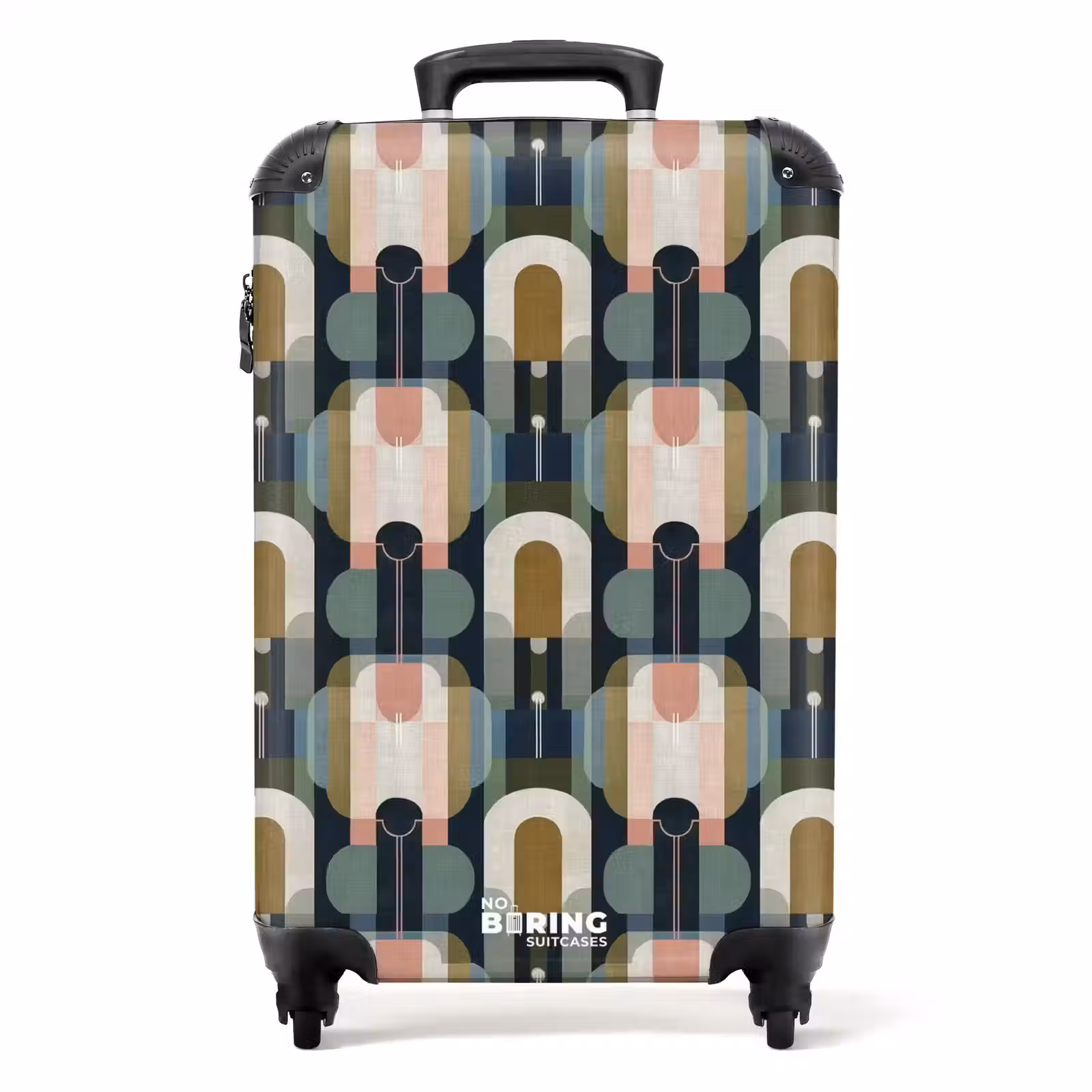 Koffer - Geografisch - Modern - Farbenfroh - Geografisch - Modern - Kleurrijk NBS - Handbagage koffer - Volwassenen Unisex middel