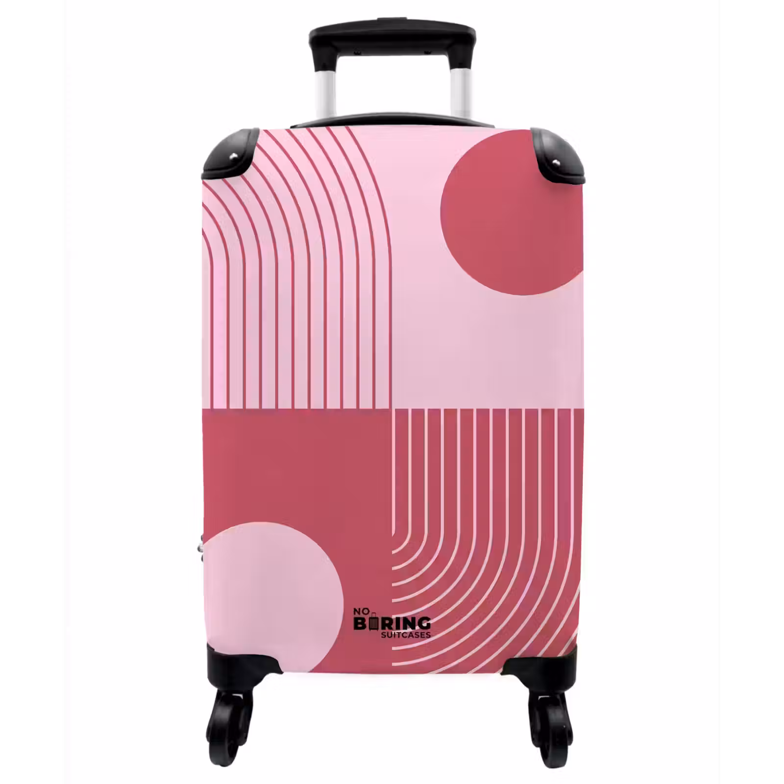 Koffer - Geometrie – Muster – Abstrakt – Rosa – Modern - Geometrie - Patroon - Abstract - Roze - Modern NBS - Handbagage koffer - Vrouwen middel