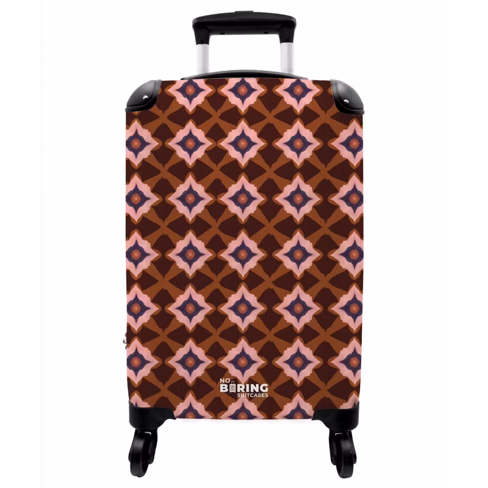 Koffer - Geometrisch – Anmutig – Braun - Geometrisch - Sierlijk - Bruin NBS - Handbagage koffer - Vrouwen middel