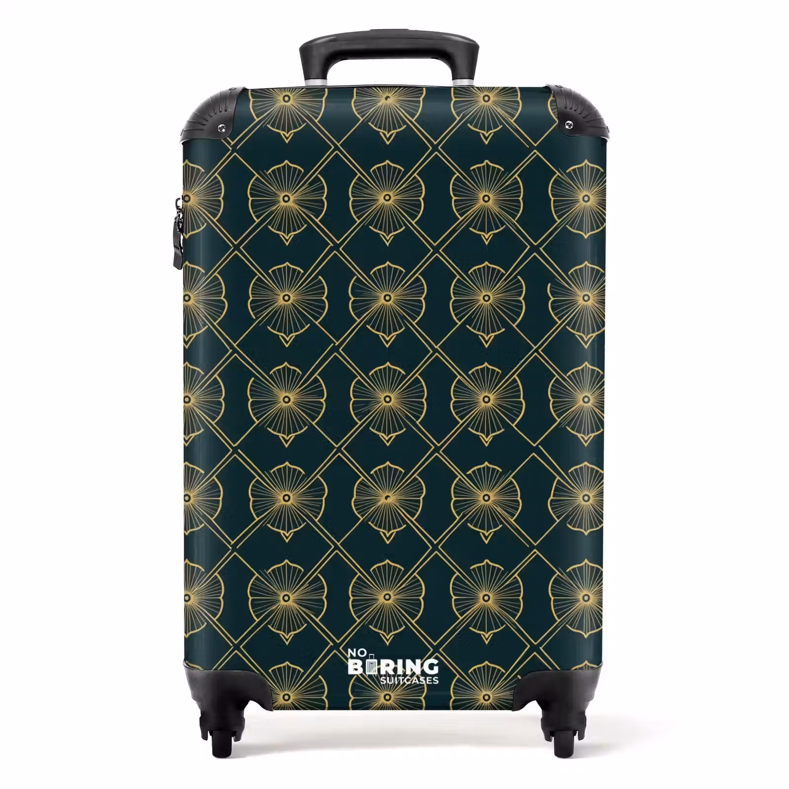 Koffer - Geometrisch - Elegant - Grün - Geometrisch - Elegant - Groen NBS - Handbagage koffer - Volwassenen Unisex middel