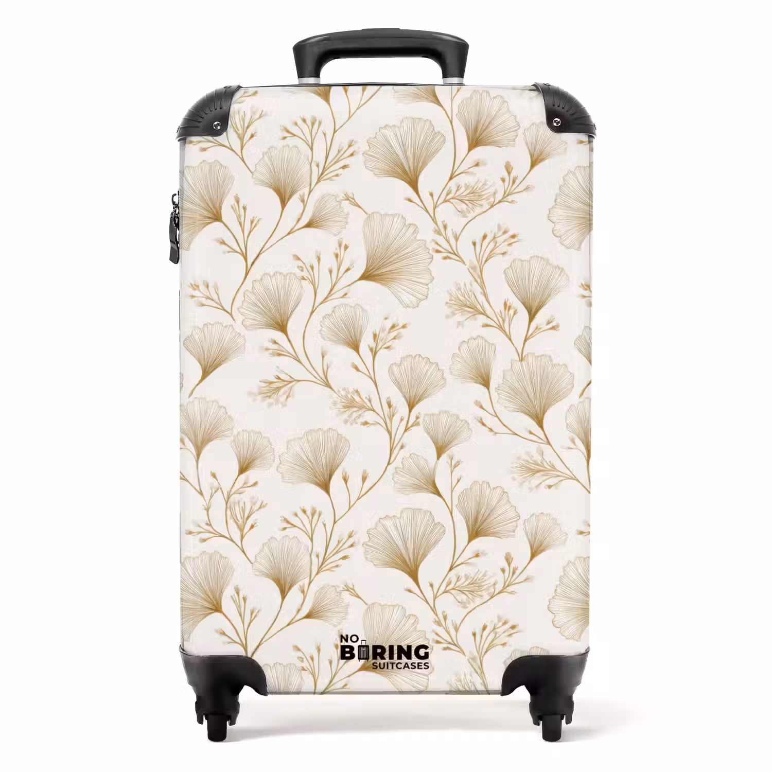 Ginkgo - Takken - Goud NBS - Handbagage koffer - Volwassenen Unisex middel -productfoto_recht