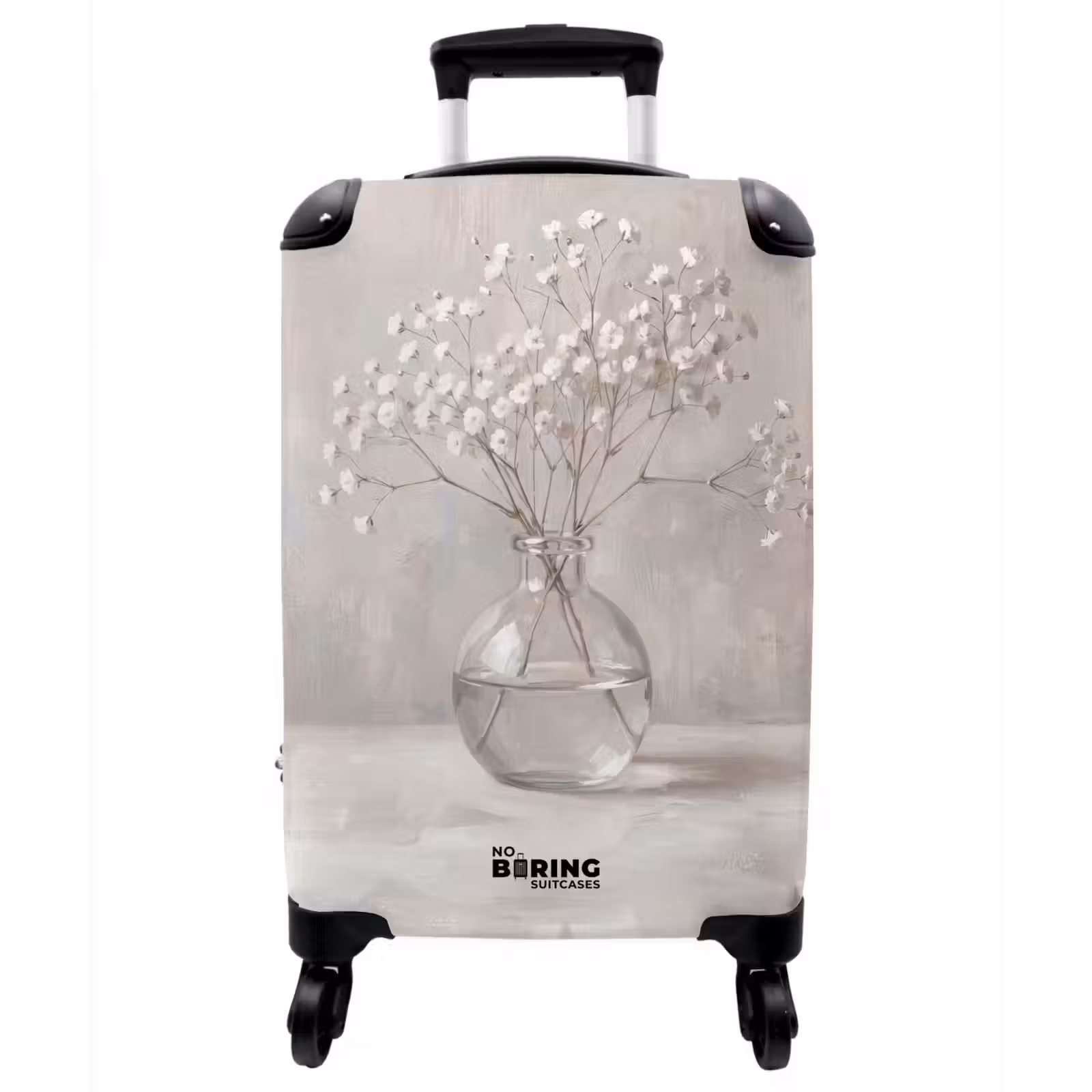 Koffer - Gipsblume – Vase – Weiß - Gipskruid - Vaas - Wit NBS - Handbagage koffer - Vrouwen middel