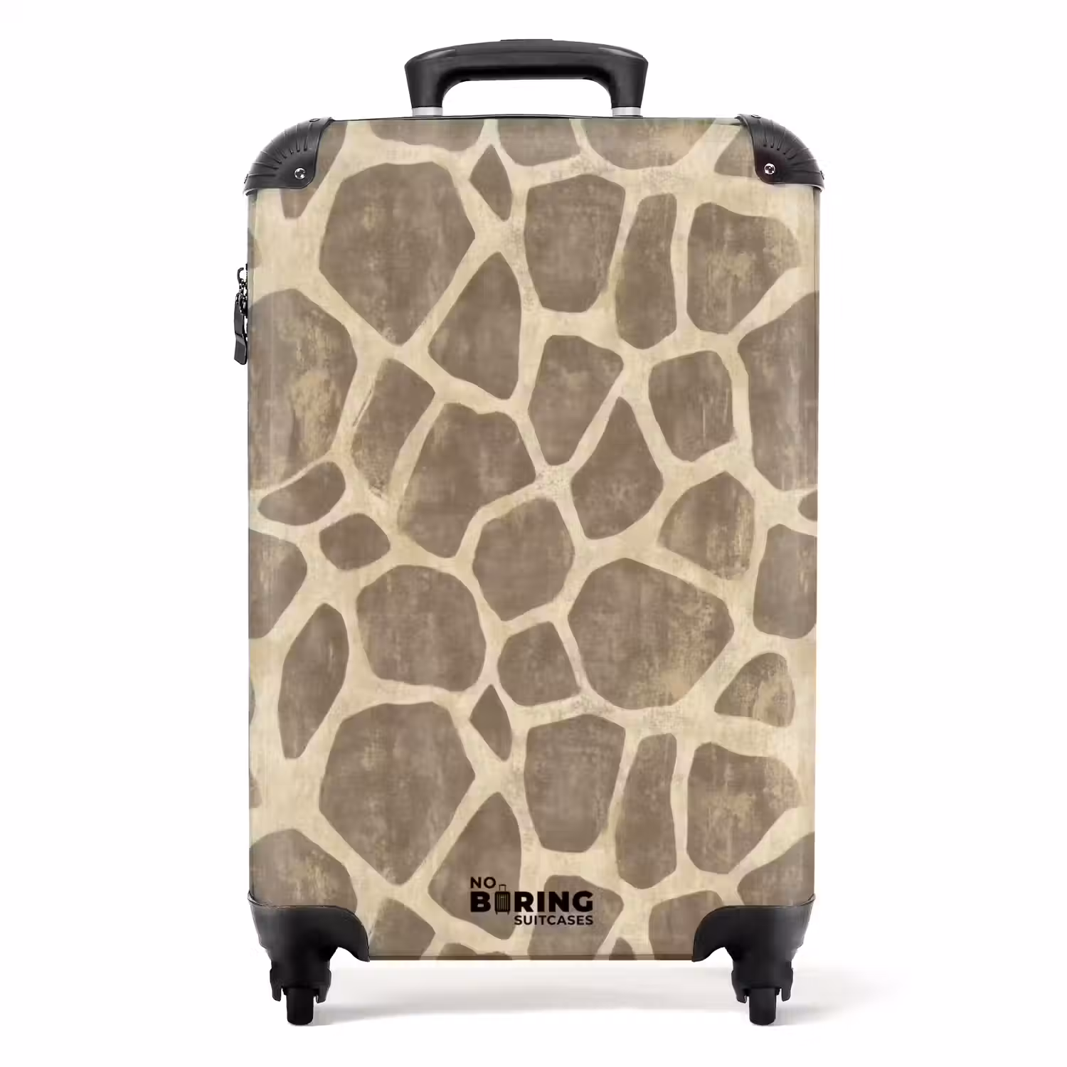 Giraf - Klassiek - Bruin NBS - Handbagage koffer - Volwassenen Unisex middel -productfoto_recht