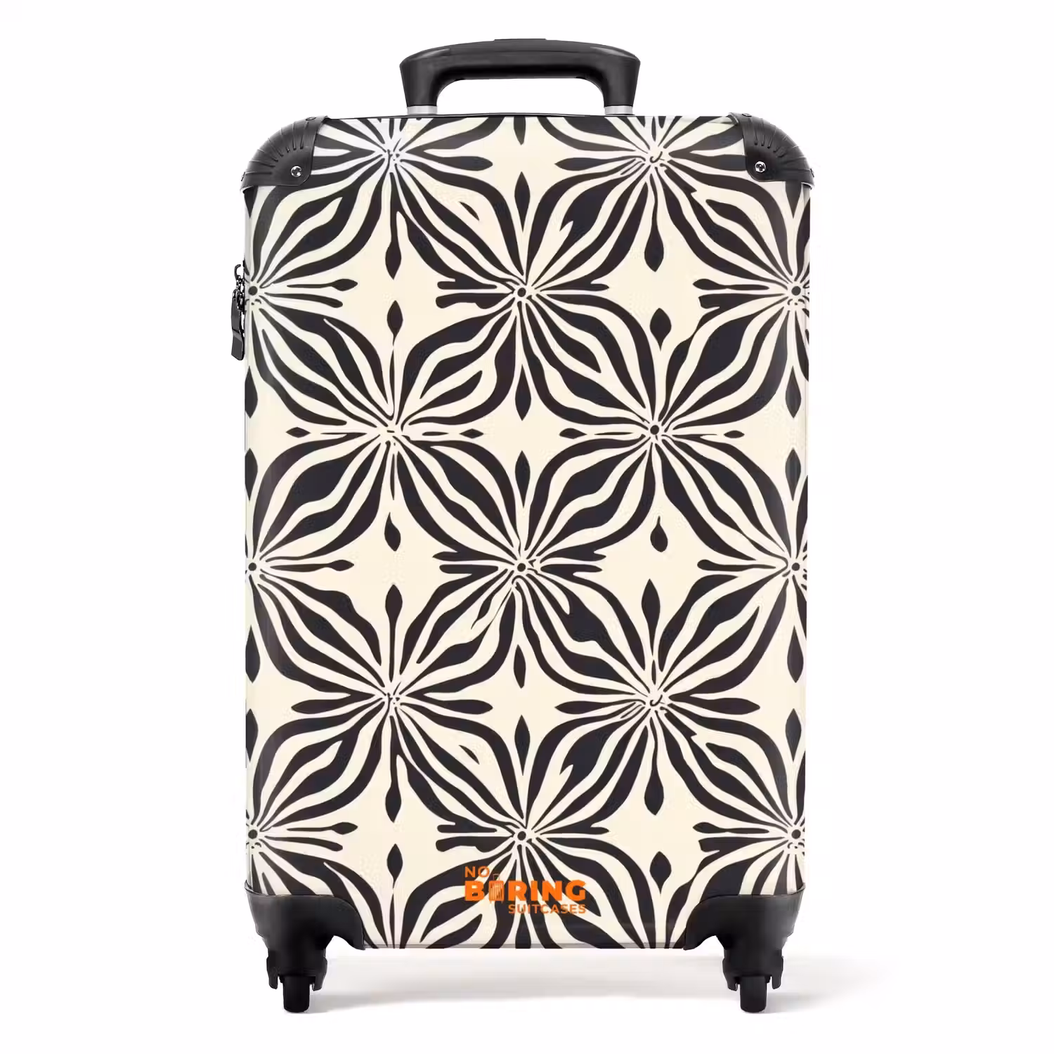 Grafisch - Patroon - Zwart NBS - Handbagage koffer - Volwassenen Unisex middel -productfoto_recht