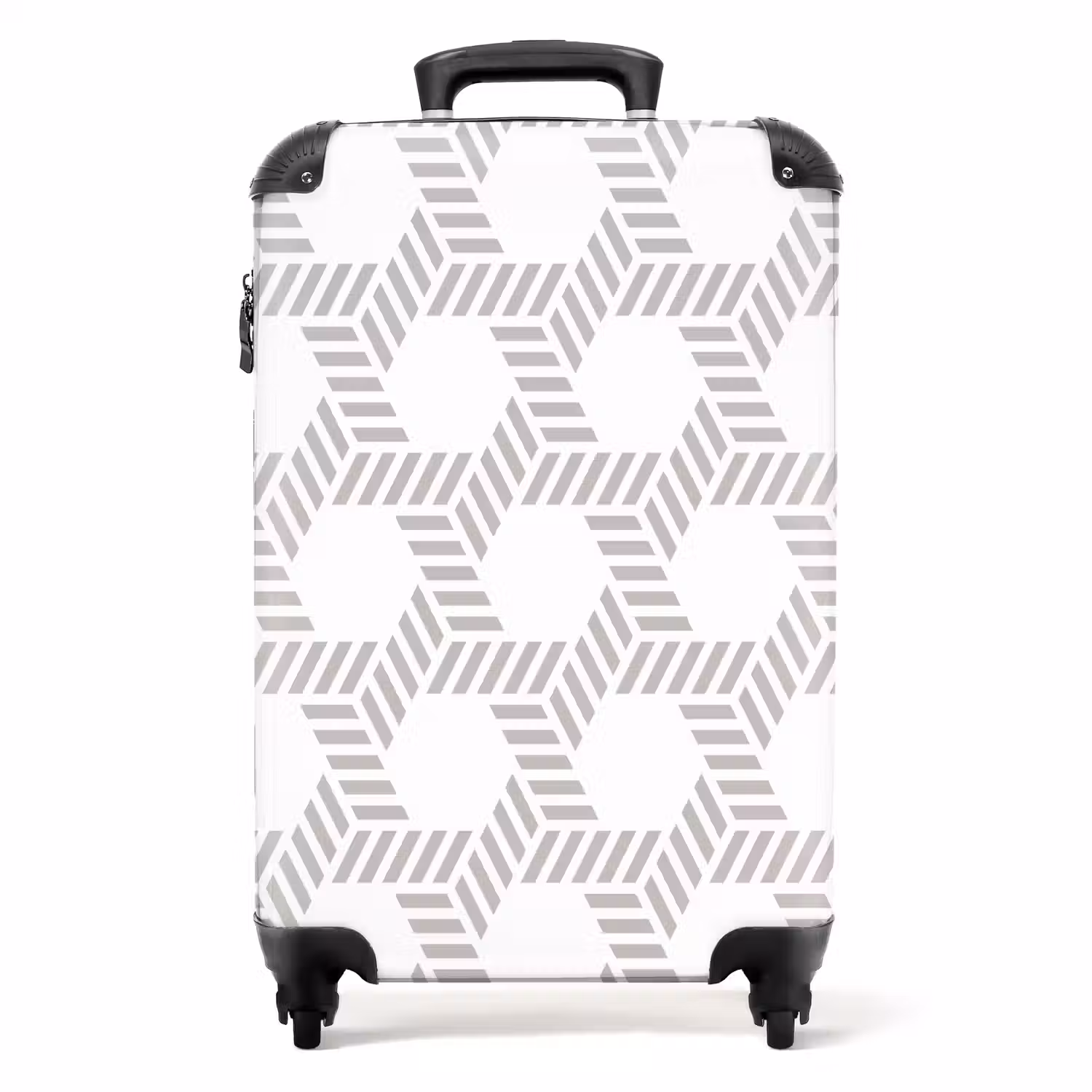 Grafisch - Patroon - Modern - Opvallend - Begrensd NBS - Handbagage koffer - Kinderen Unisex middel 644 -productfoto_recht