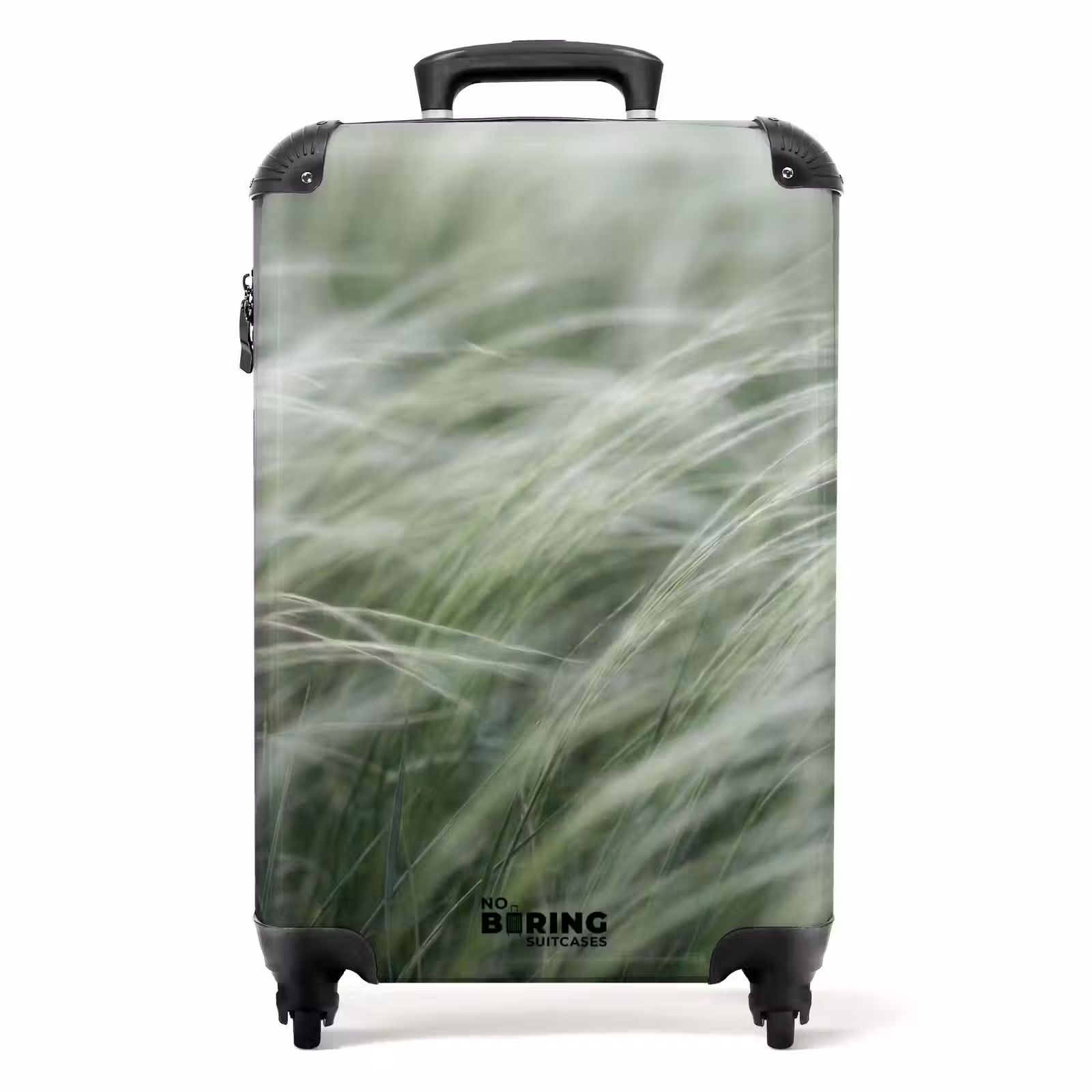 Koffer - Gras – Verschwommen – Natur – Grün – Sanft - Gras - Wazig - Natuur - Groen - Zacht NBS - Handbagage koffer - Volwassenen Unisex middel
