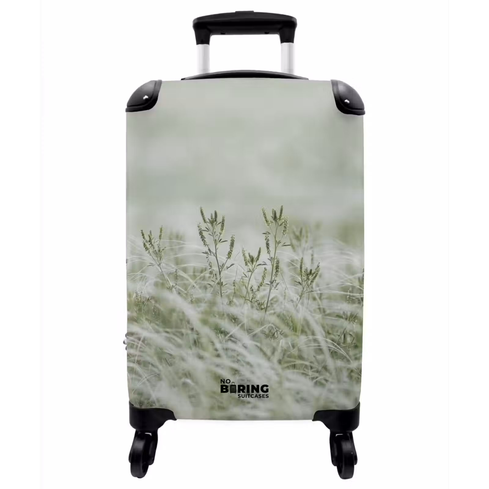 Koffer - Gräser – Minimalistisch – Grün - Grassen - Minimalistisch - Groen NBS - Handbagage koffer - Vrouwen middel