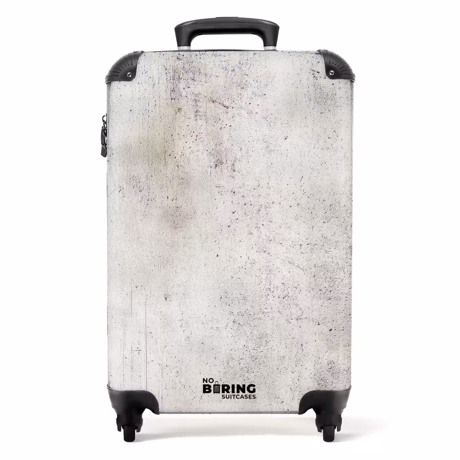 Grijs - Beton - Verweerd NBS - Handbagage koffer - Volwassenen Unisex middel -productfoto_recht