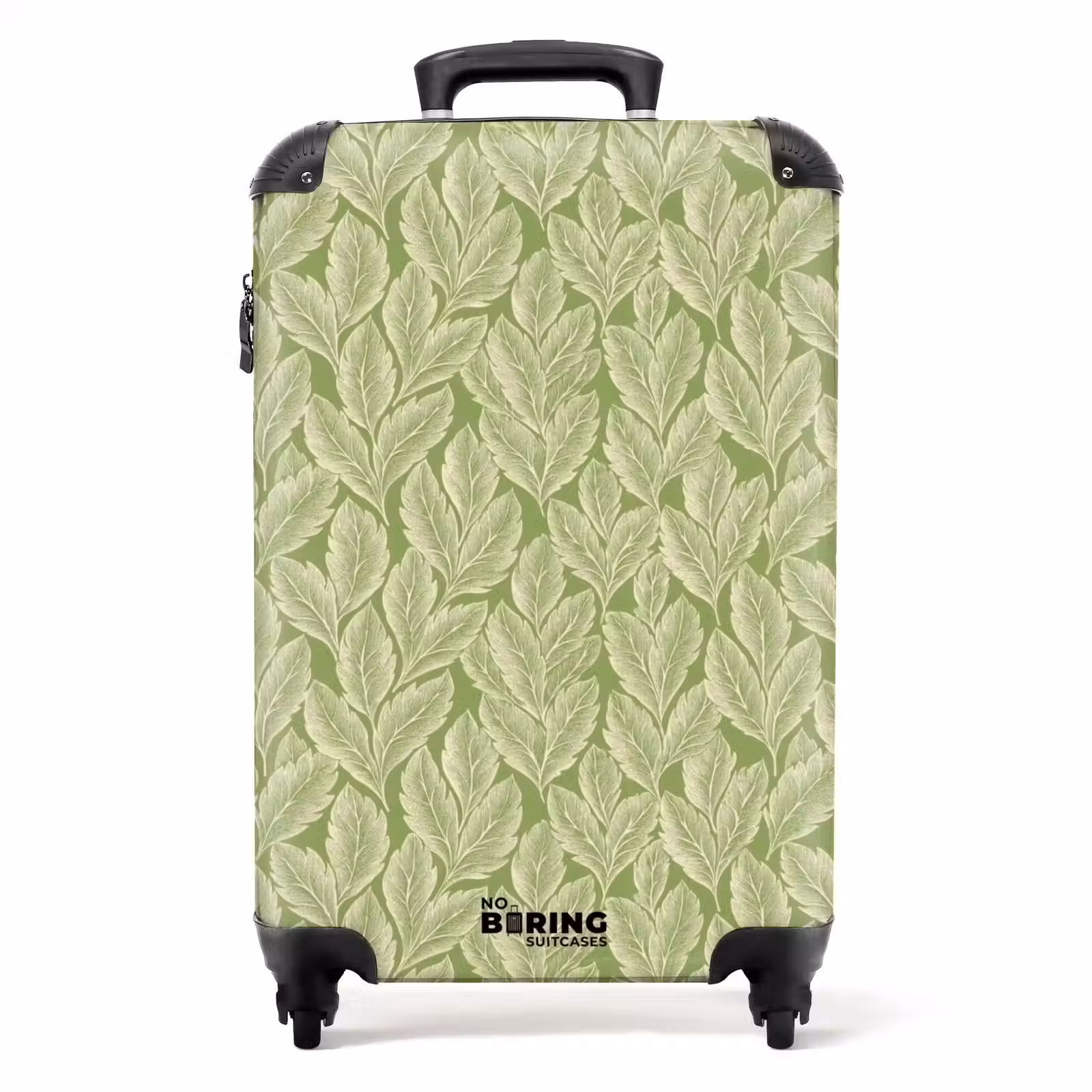 Koffer - Grün – Botanisch – Blätter – Vintage – Muster - Groen - Botanisch - Bladeren - Vintage - Patroon NBS - Handbagage koffer - Volwassenen Unisex middel