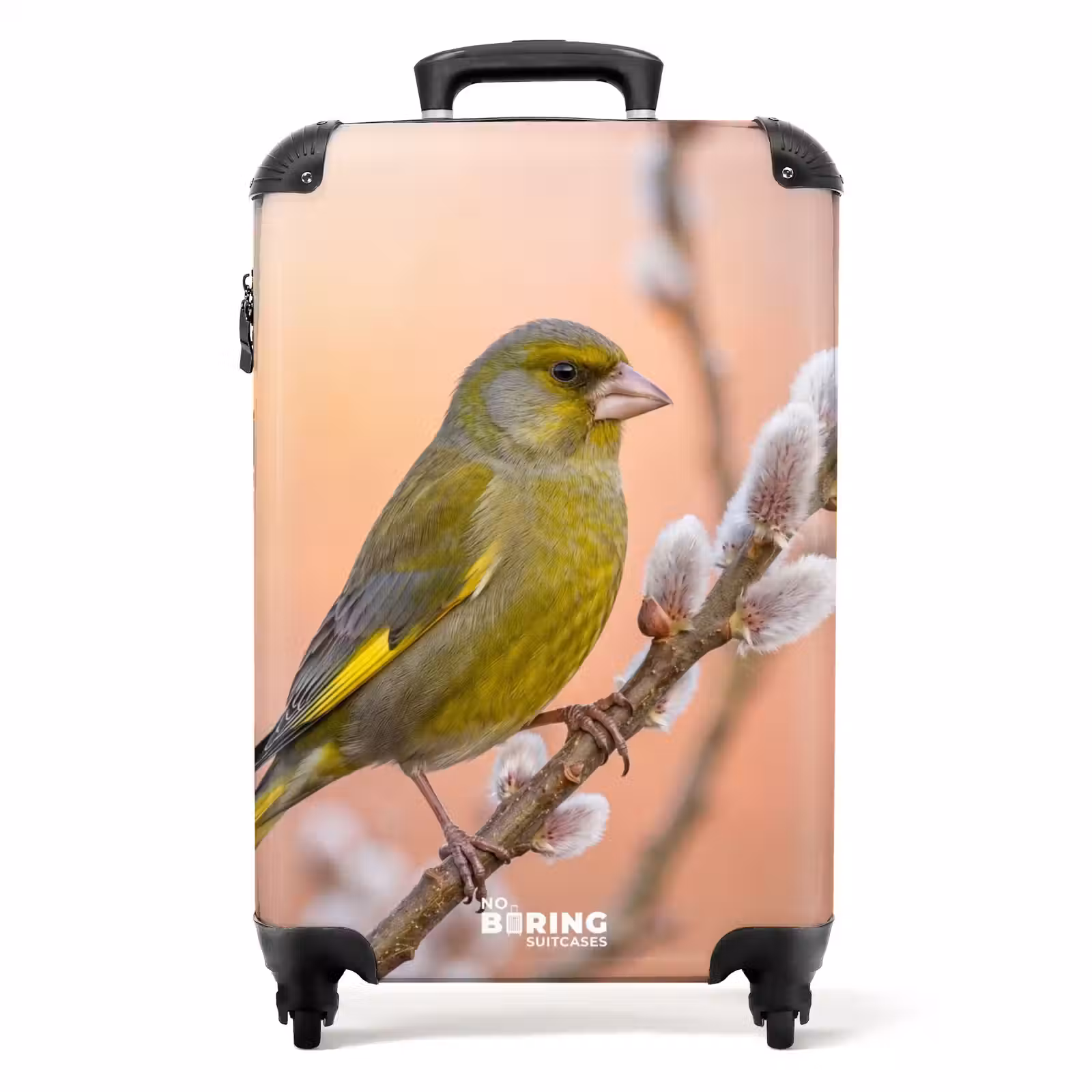 Koffer - Grünling – Kätzchen – Frühling – Natur – Sanft - Groenling - Katjes - Lente - Natuur - Zacht NBS - Handbagage koffer - Volwassenen Unisex middel