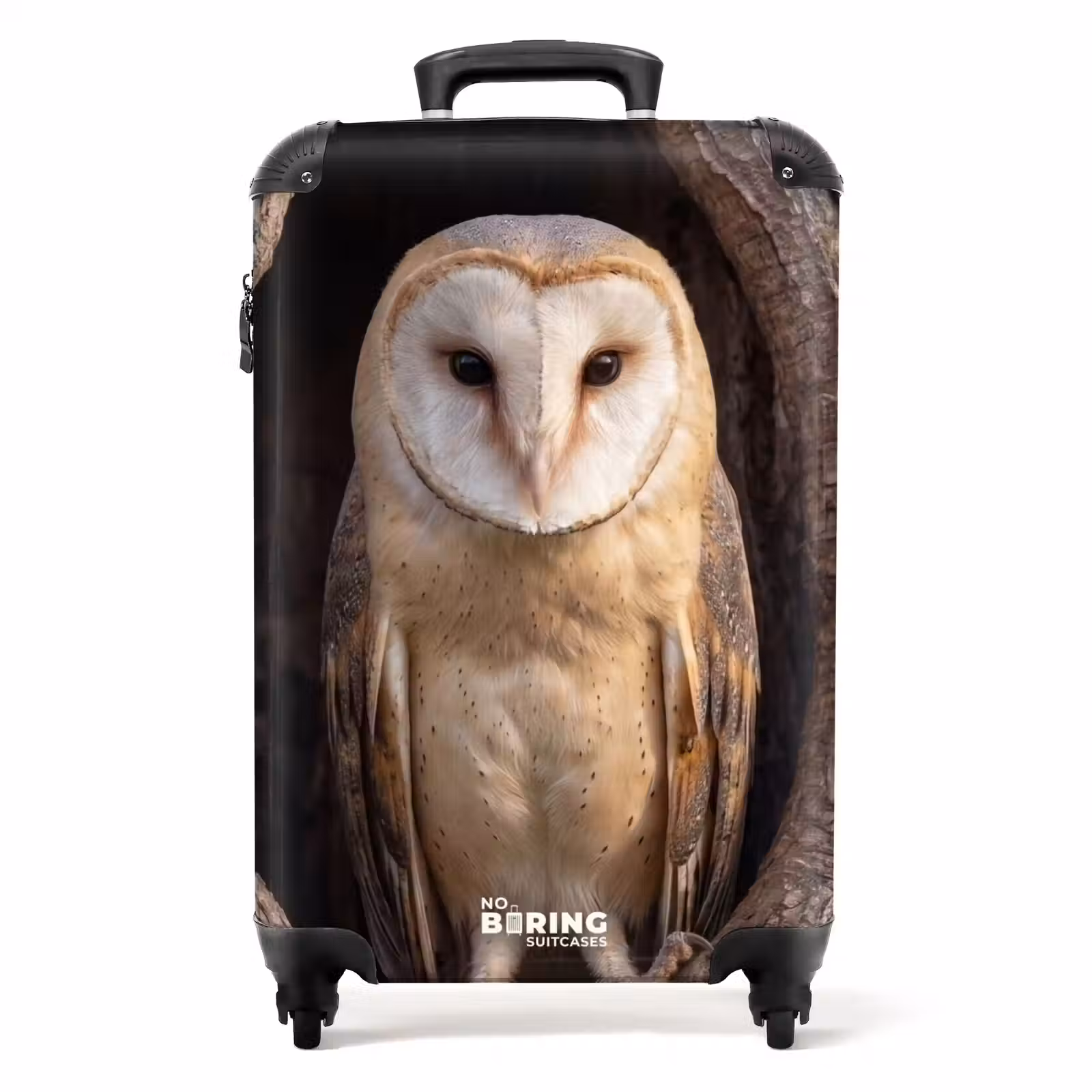 Koffer - Hauskauz – Baum – Natur – Braun - Kerkuil - Boom - Natuur - Bruin NBS - Handbagage koffer - Volwassenen Unisex middel