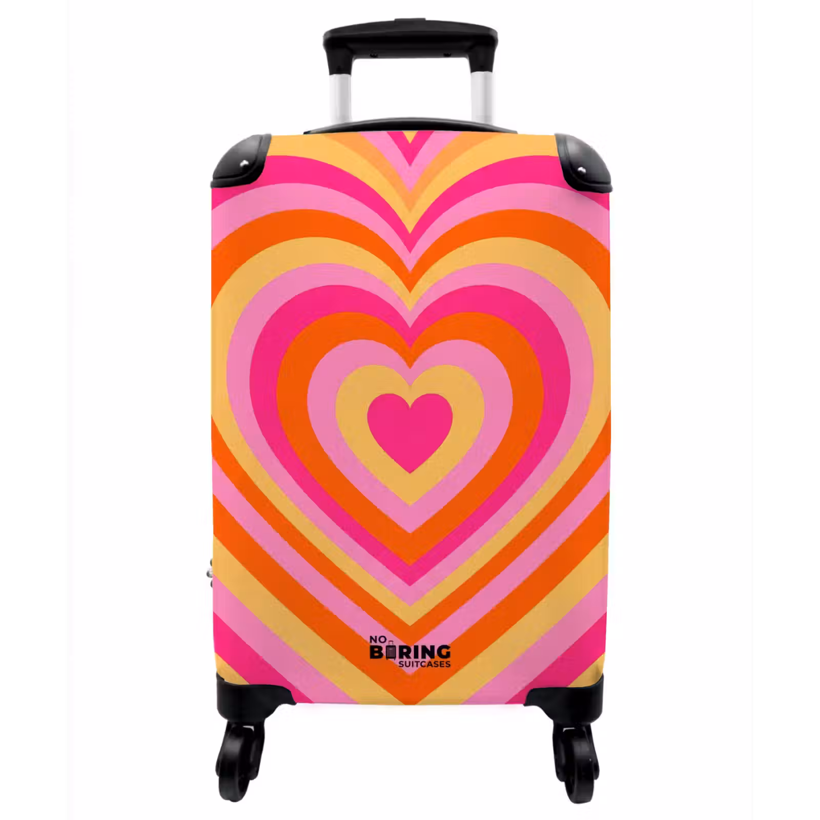 Koffer - Herz – Konzentrisch – Abstrakt – Liebe – Bunt - Hart - Concentrisch - Abstract - Liefde - Kleurrijk NBS - Handbagage koffer - Vrouwen middel