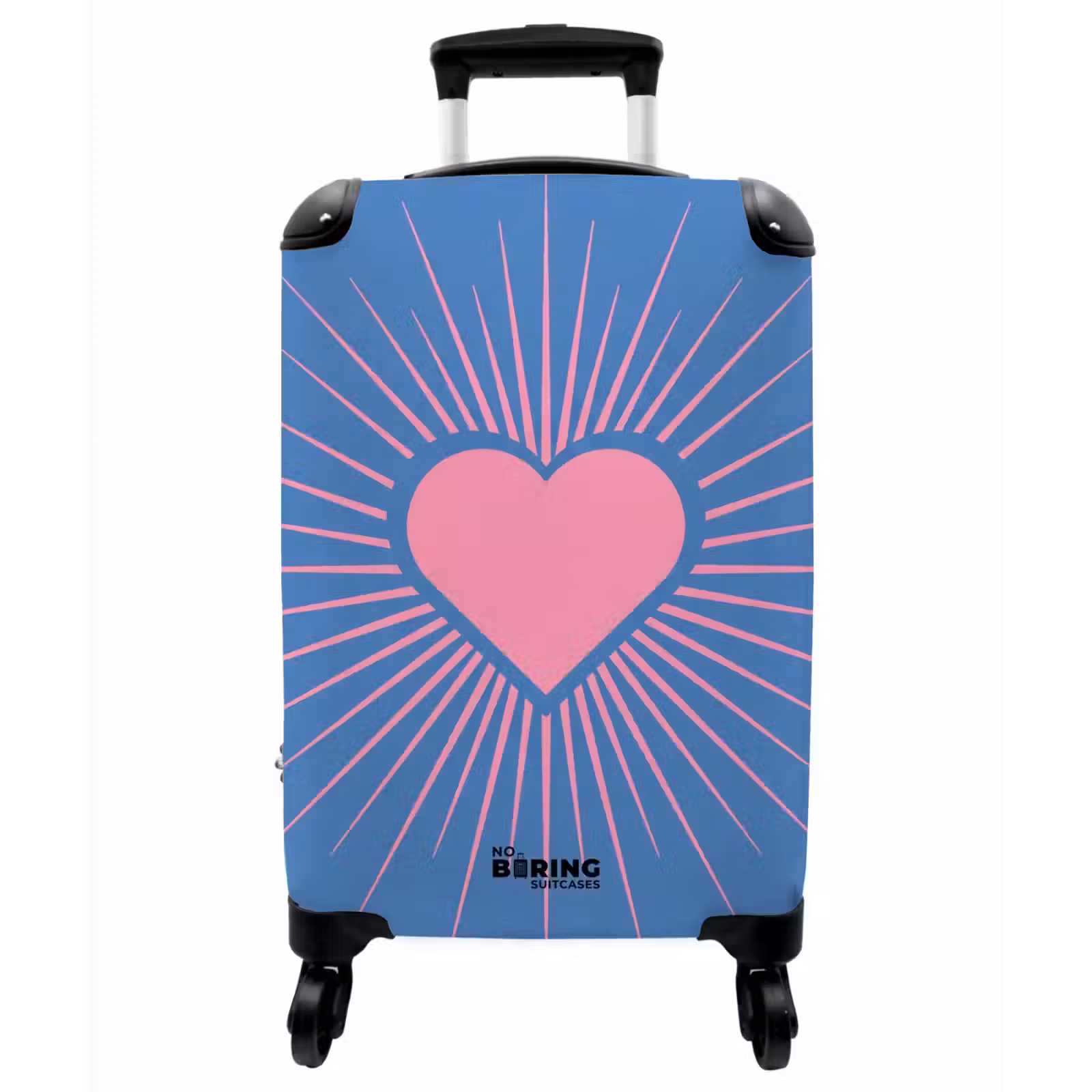 Koffer - Herz – Strahlen – Liebe – Modern – Rosa - Hart - Stralen - Liefde - Modern - Roze NBS - Handbagage koffer - Vrouwen middel