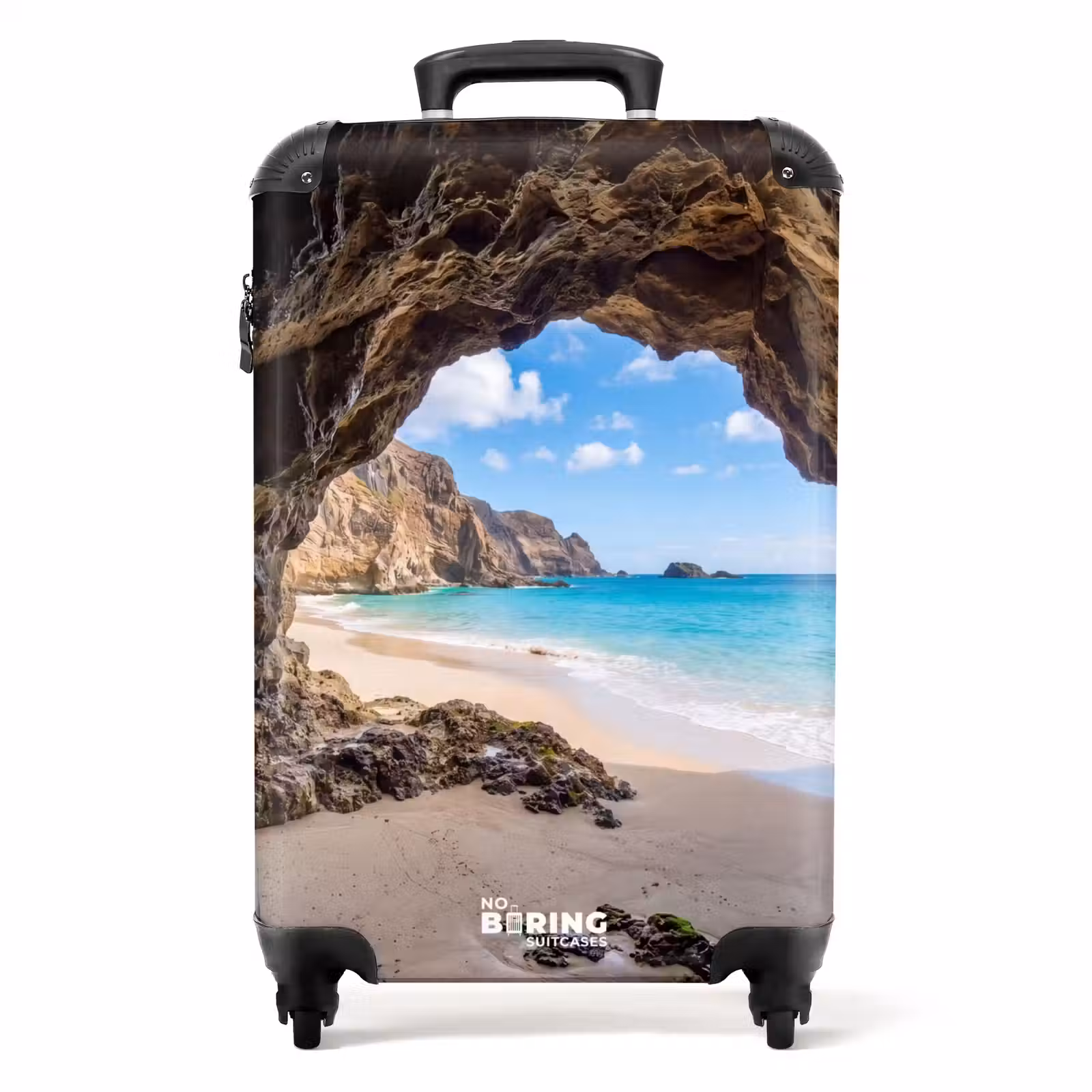 Koffer - Höhle – Strand – Meer – Blau - Grot - Strand - Zee - Blauw NBS - Handbagage koffer - Volwassenen Unisex middel
