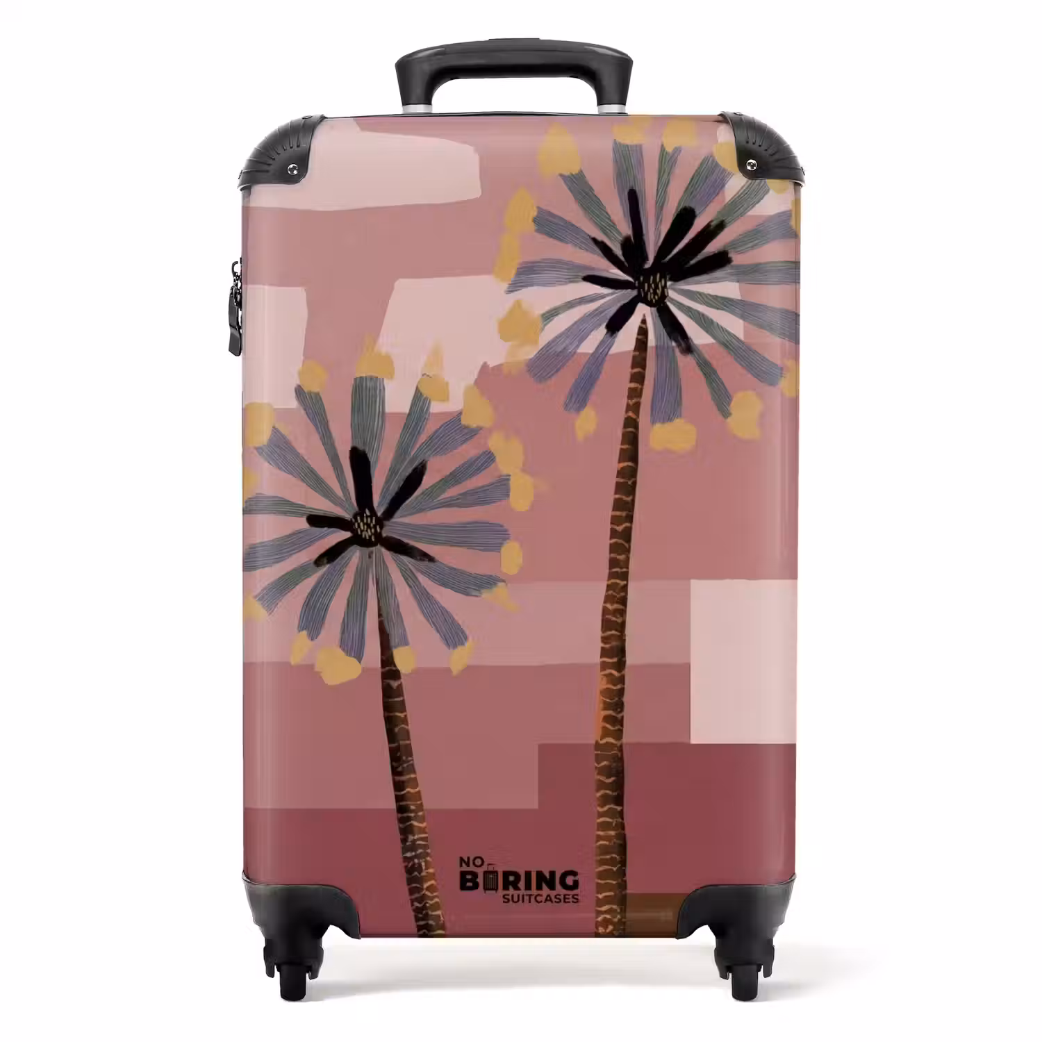 Illustratie - Bloemen - Vlakken - Abstract NBS - Handbagage koffer - Volwassenen Unisex middel -productfoto_recht