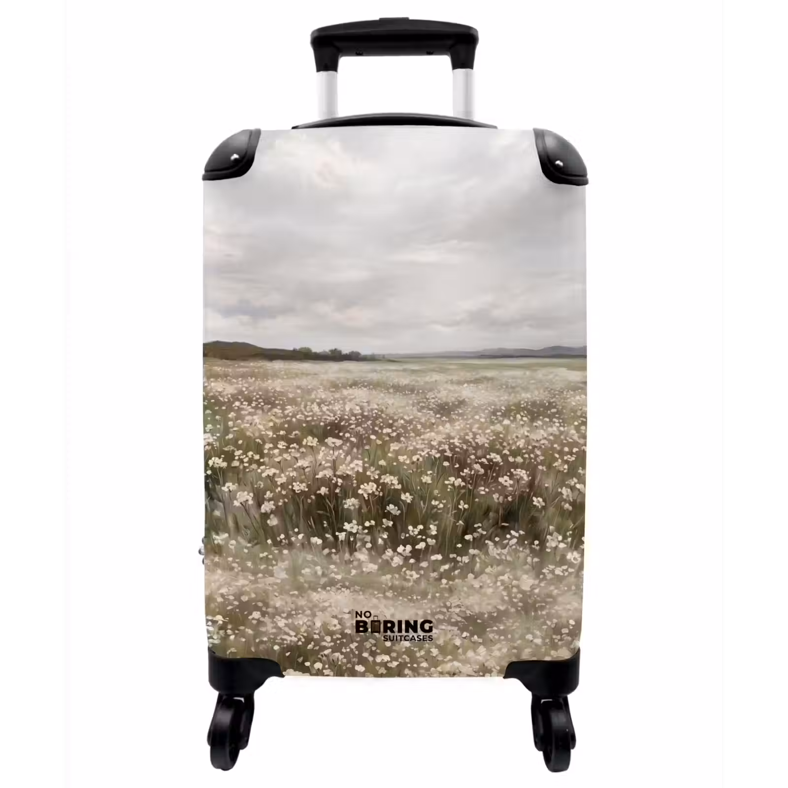 Koffer - Illustration – Landschaft – Weiß - Illustratie - Landschap - Wit NBS - Handbagage koffer - Vrouwen middel