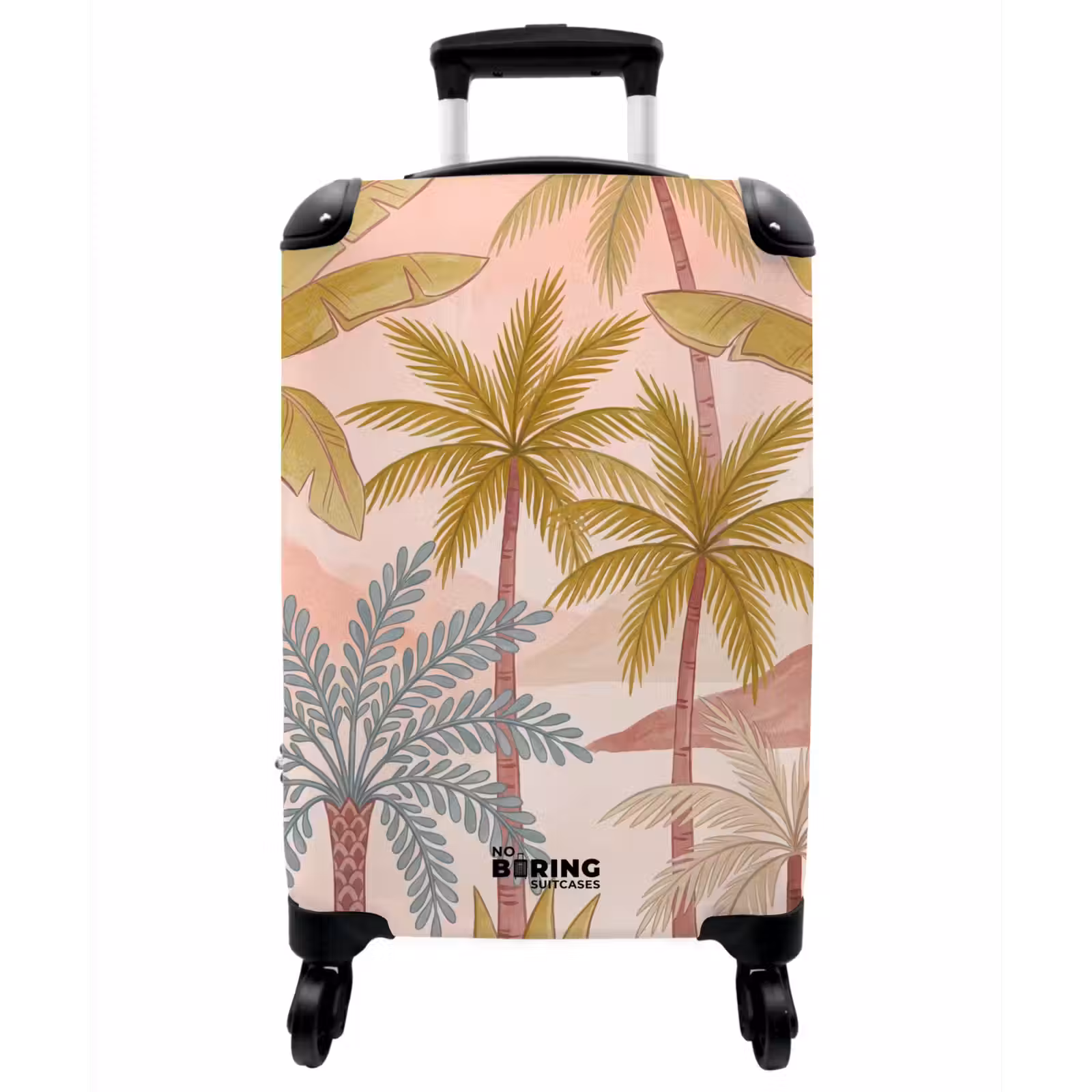 Koffer - Illustration – Palmen – farbenfroh - Illustratie - Palmbomen - Kleurrijk NBS - Handbagage koffer - Vrouwen middel