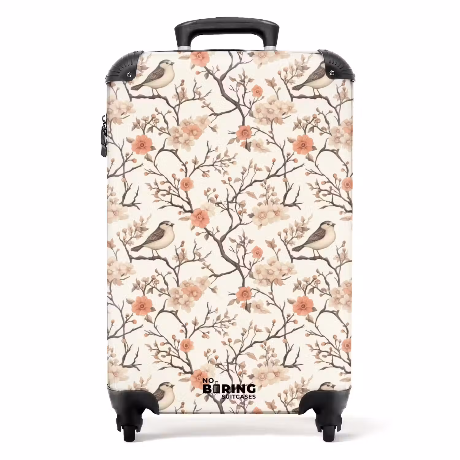 Kersenbloesem - Mus - Roze NBS - Handbagage koffer - Volwassenen Unisex middel -productfoto_recht