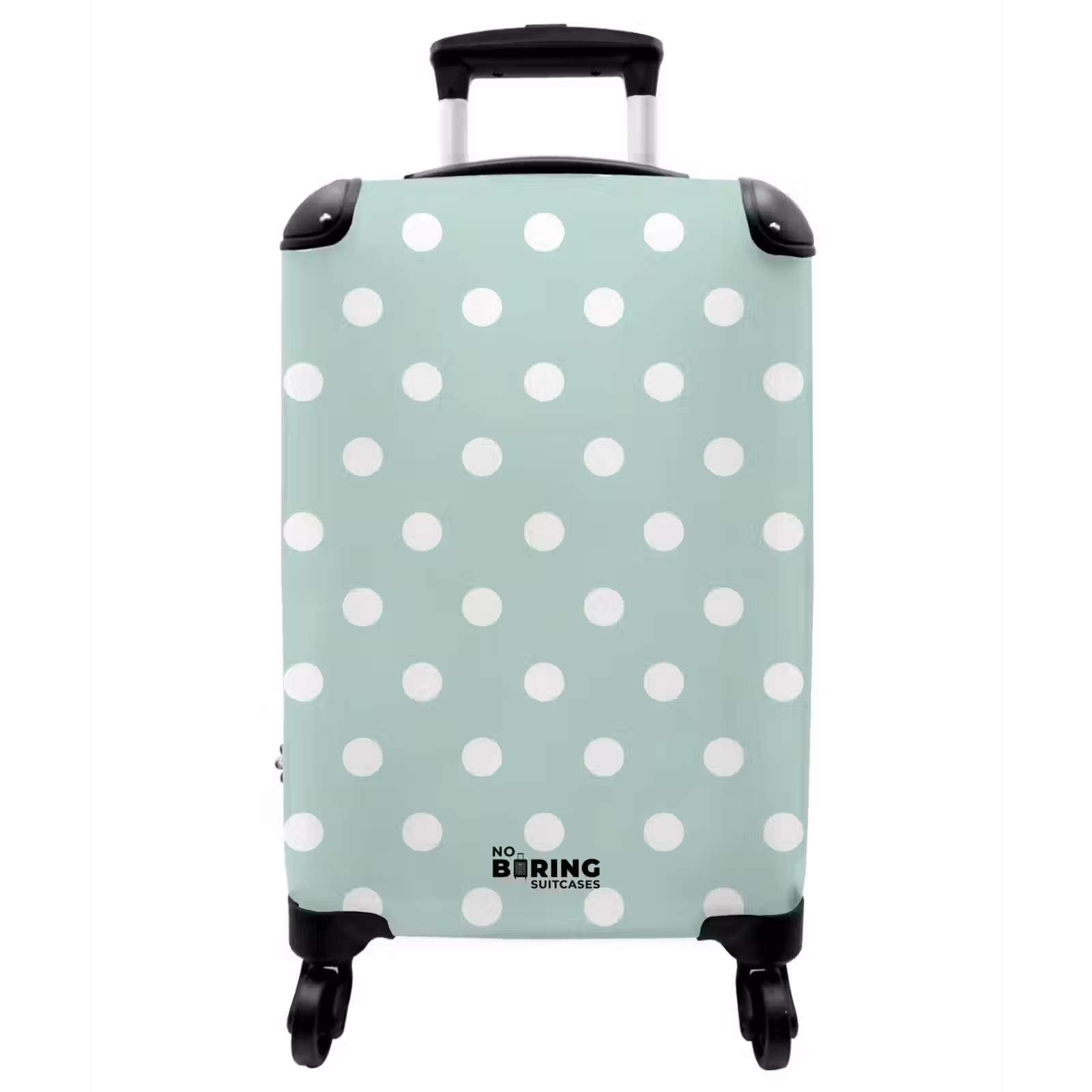 Koffer - Klassik – Polka – Grün - Klassiek - Polka - Groen NBS - Handbagage koffer - Vrouwen middel
