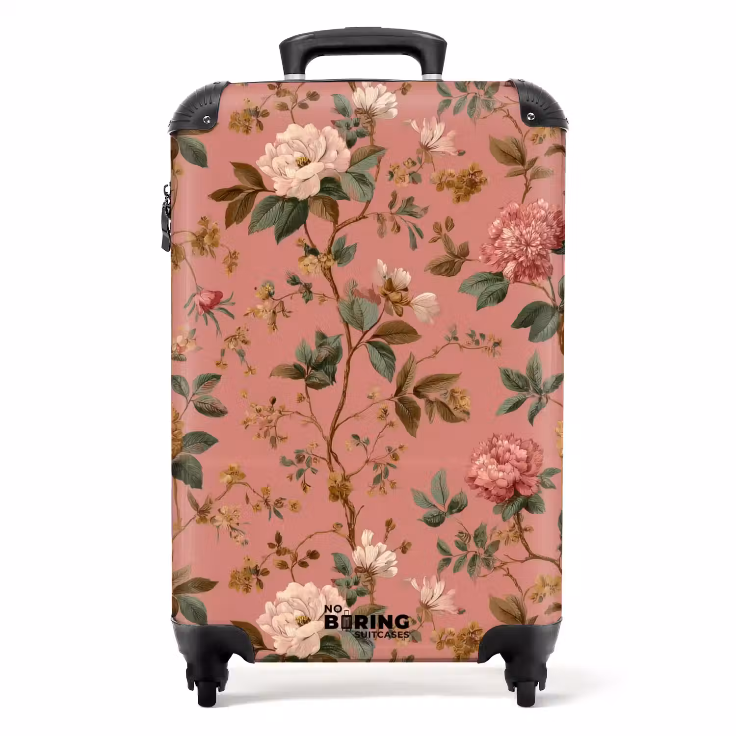 Klassiek - Botanisch - Roze NBS - Handbagage koffer - Volwassenen Unisex middel -productfoto_recht