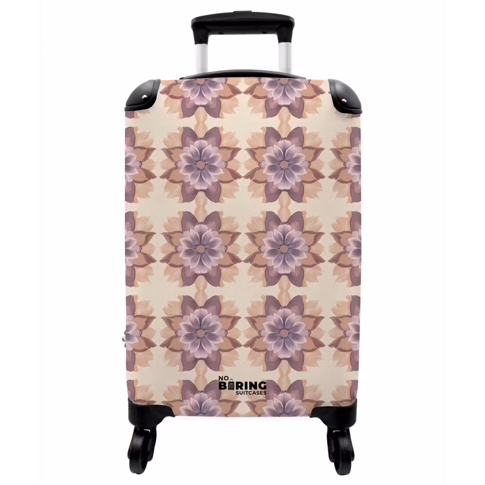 Koffer - Klassisch – Muster – Lila - Klassiek - Patroon - Paars NBS - Handbagage koffer - Vrouwen middel