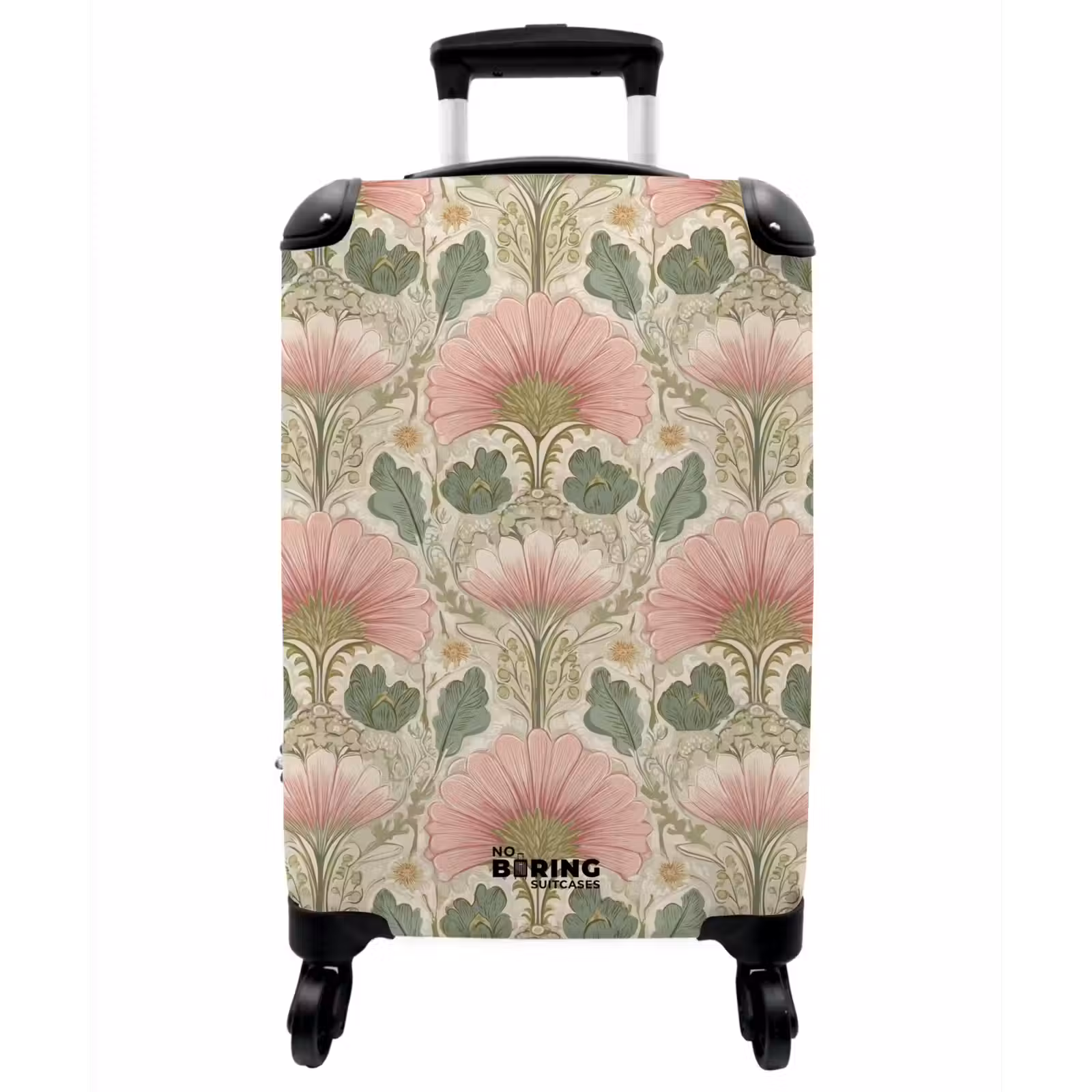 Koffer - Klassisch - Muster - Rosa - Klassiek - Patroon - Roze NBS - Handbagage koffer - Vrouwen middel