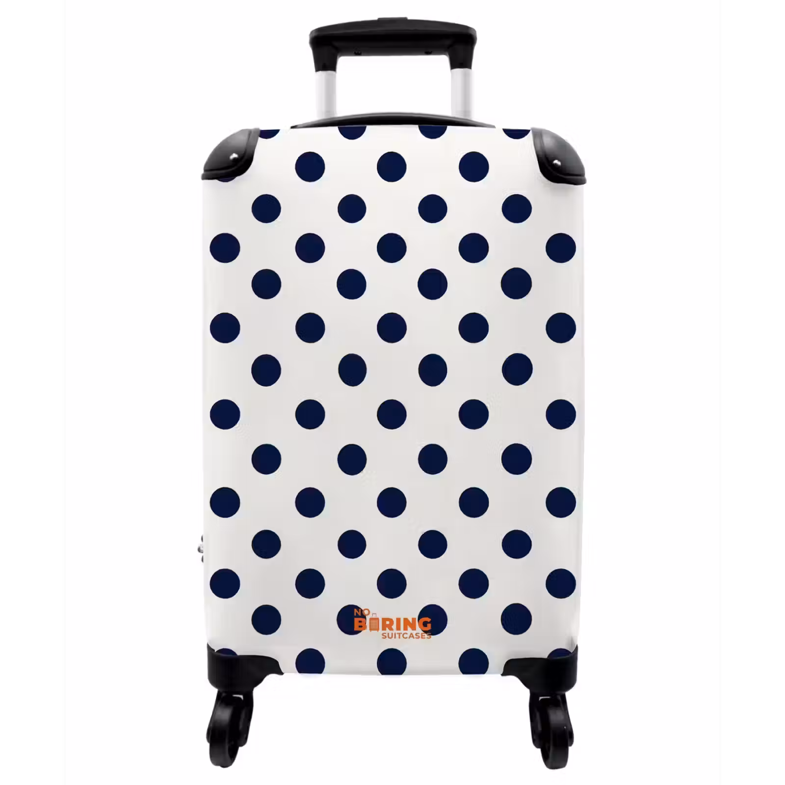 Koffer - Klassisch – Punkte – Blau - Klassiek - Stippen - Blauw NBS - Handbagage koffer - Vrouwen middel