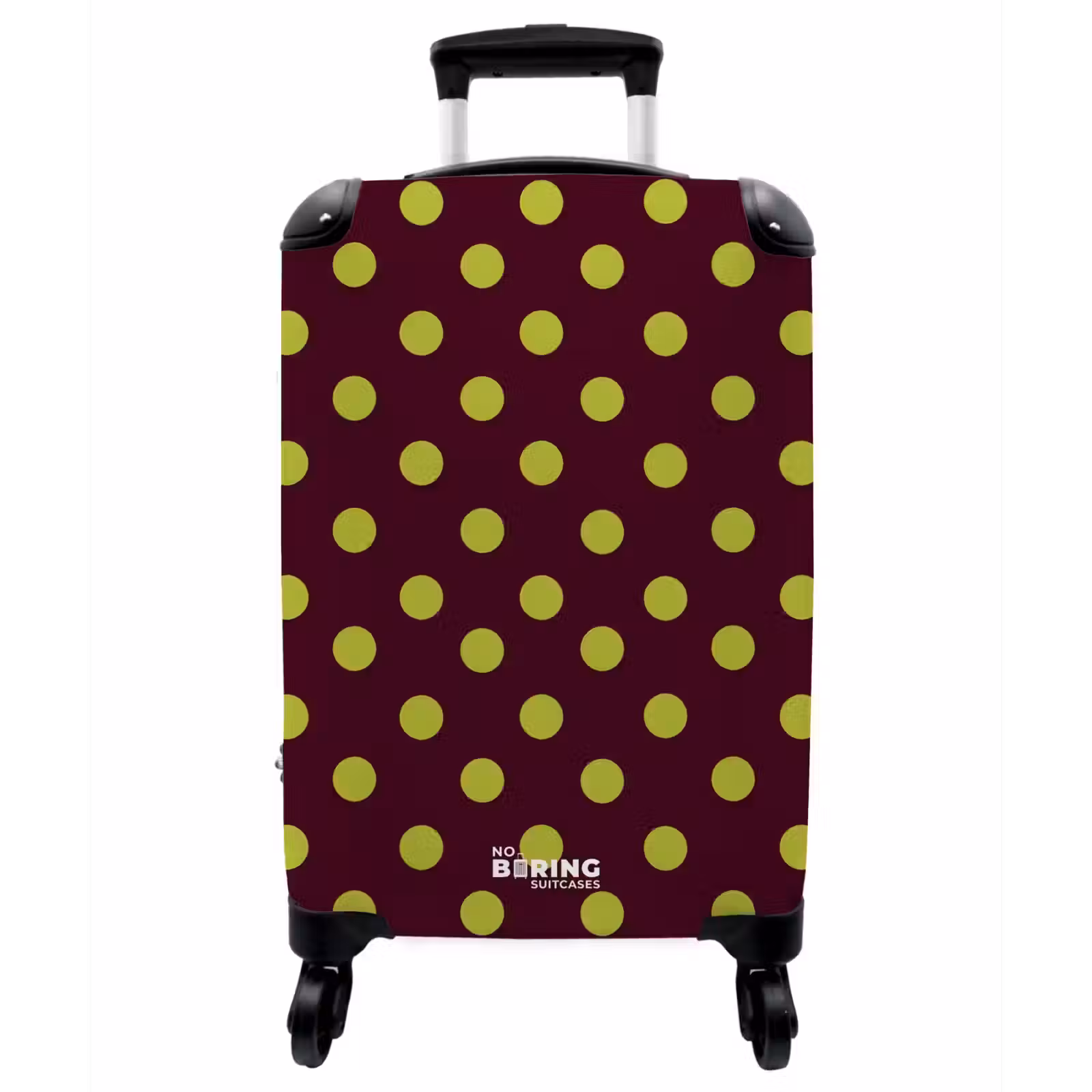 Koffer - Klassisch – Punkte – Grün - Klassiek - Stippen - Groen NBS - Handbagage koffer - Vrouwen middel