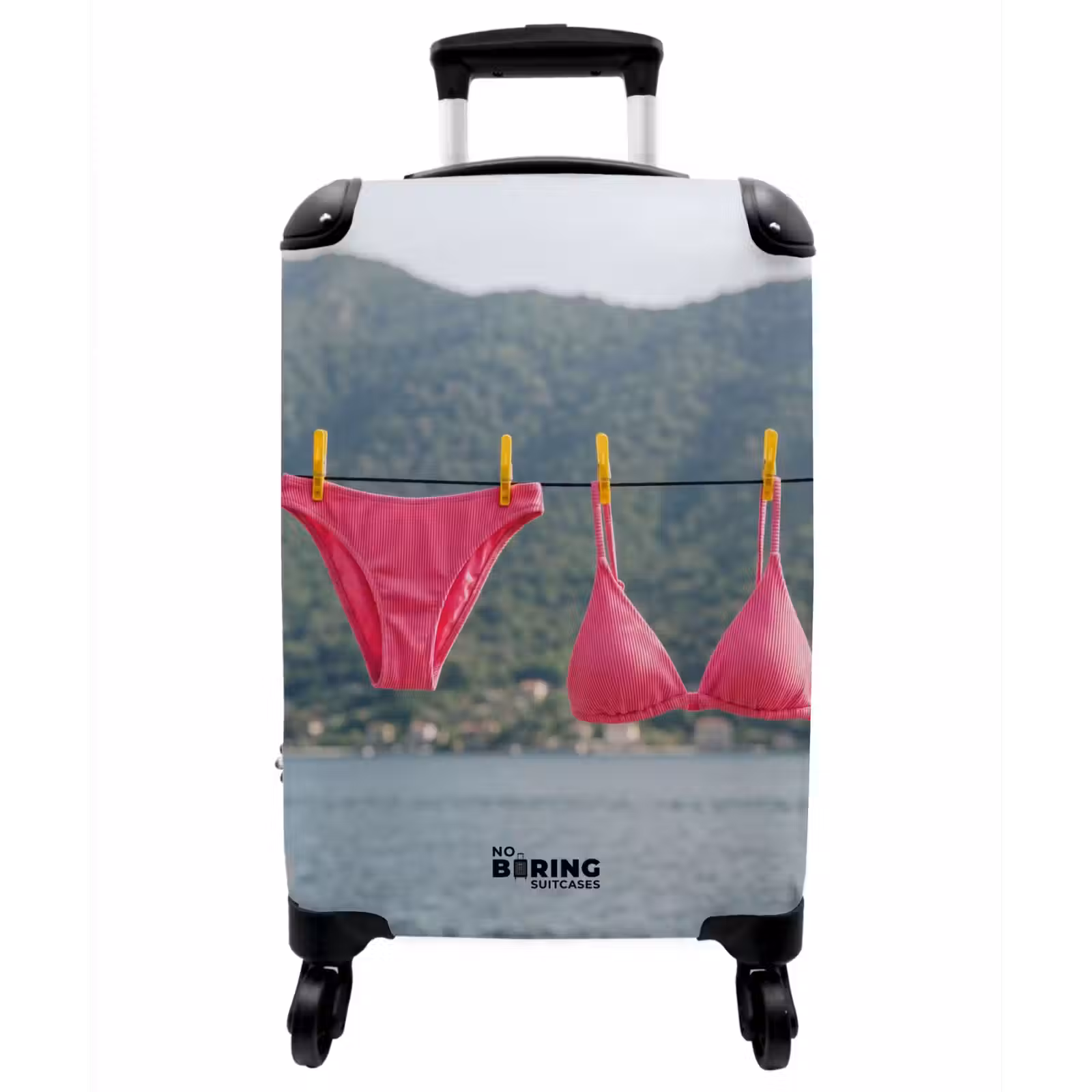 Koffer - Kleidung – Bademode – Wäscheleine – Sommer – Rosa - Kleding - Badkleding - Waslijn - Zomer - Roze NBS - Handbagage koffer - Vrouwen middel