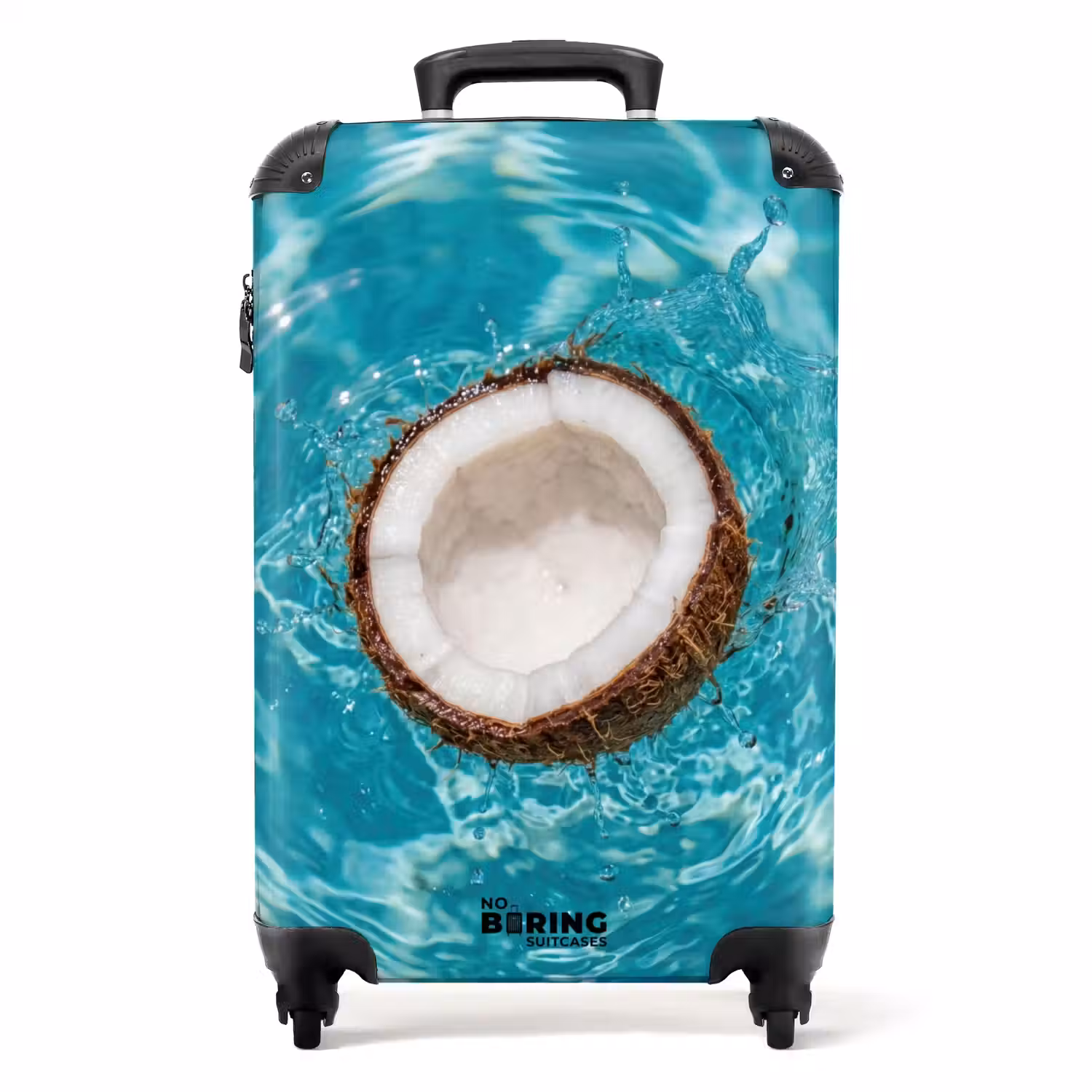 Kokosnoot - Water - Wit NBS - Handbagage koffer - Volwassenen Unisex middel -productfoto_recht