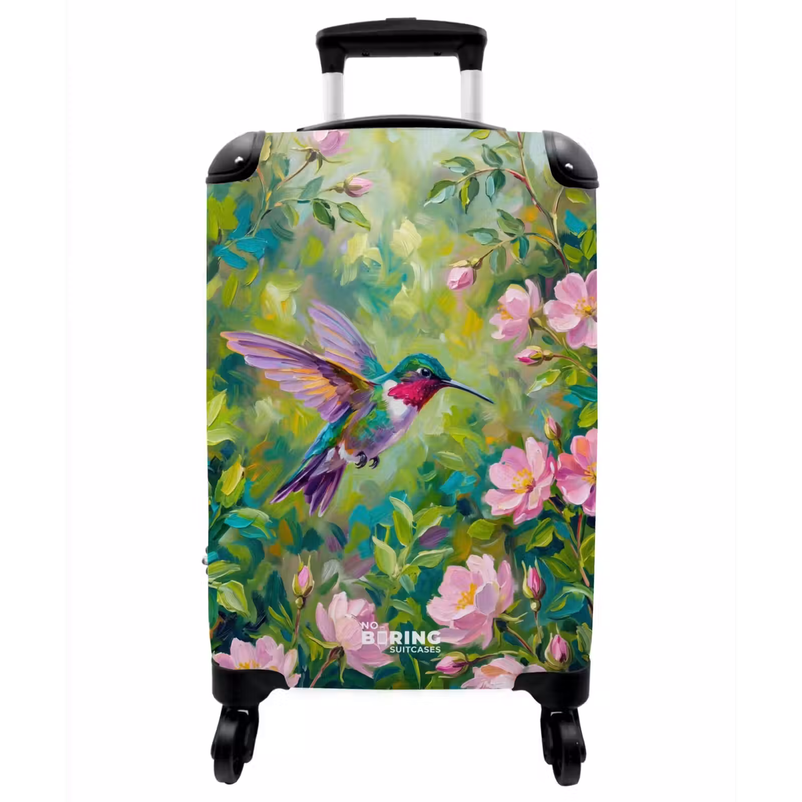 Koffer - Kolibri – Blumen – Natur – Farbenfroh - Kolibrie - Bloemen - Natuur - Kleurrijk NBS - Handbagage koffer - Vrouwen middel