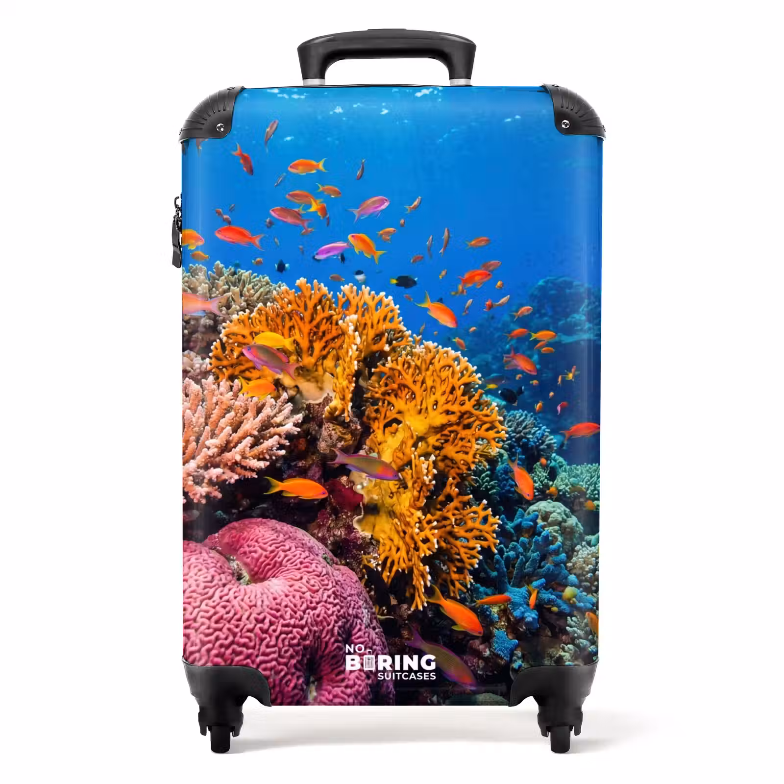 Koffer - Koralle – Fische – Ozean – Natur – Farbenfroh - Koraal - Vissen - Oceaan - Natuur - Kleurrijk NBS - Handbagage koffer - Volwassenen Unisex middel
