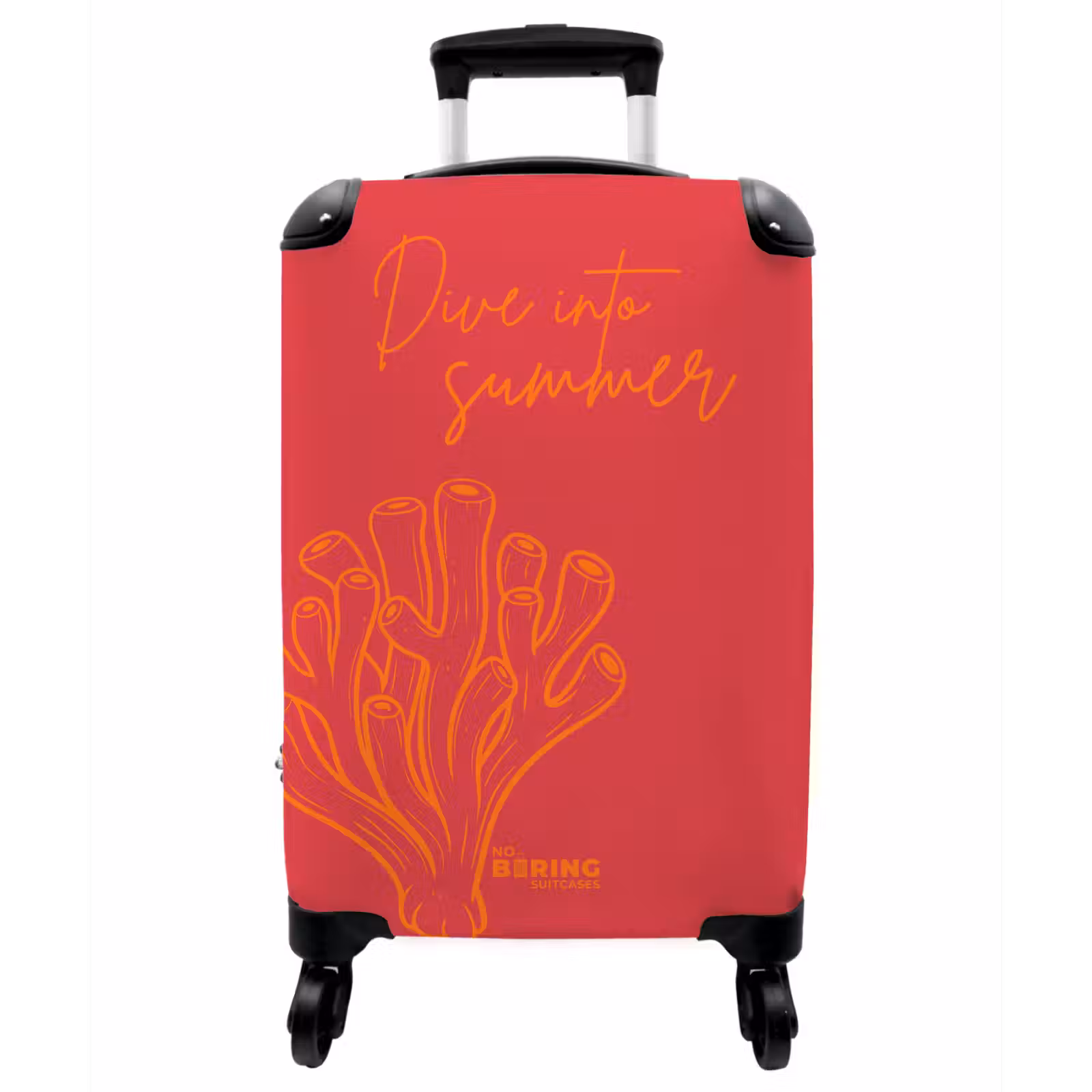 Koffer - Koralle – Rosa – Orange - Koraal - Roze - Oranje NBS - Handbagage koffer - Vrouwen middel