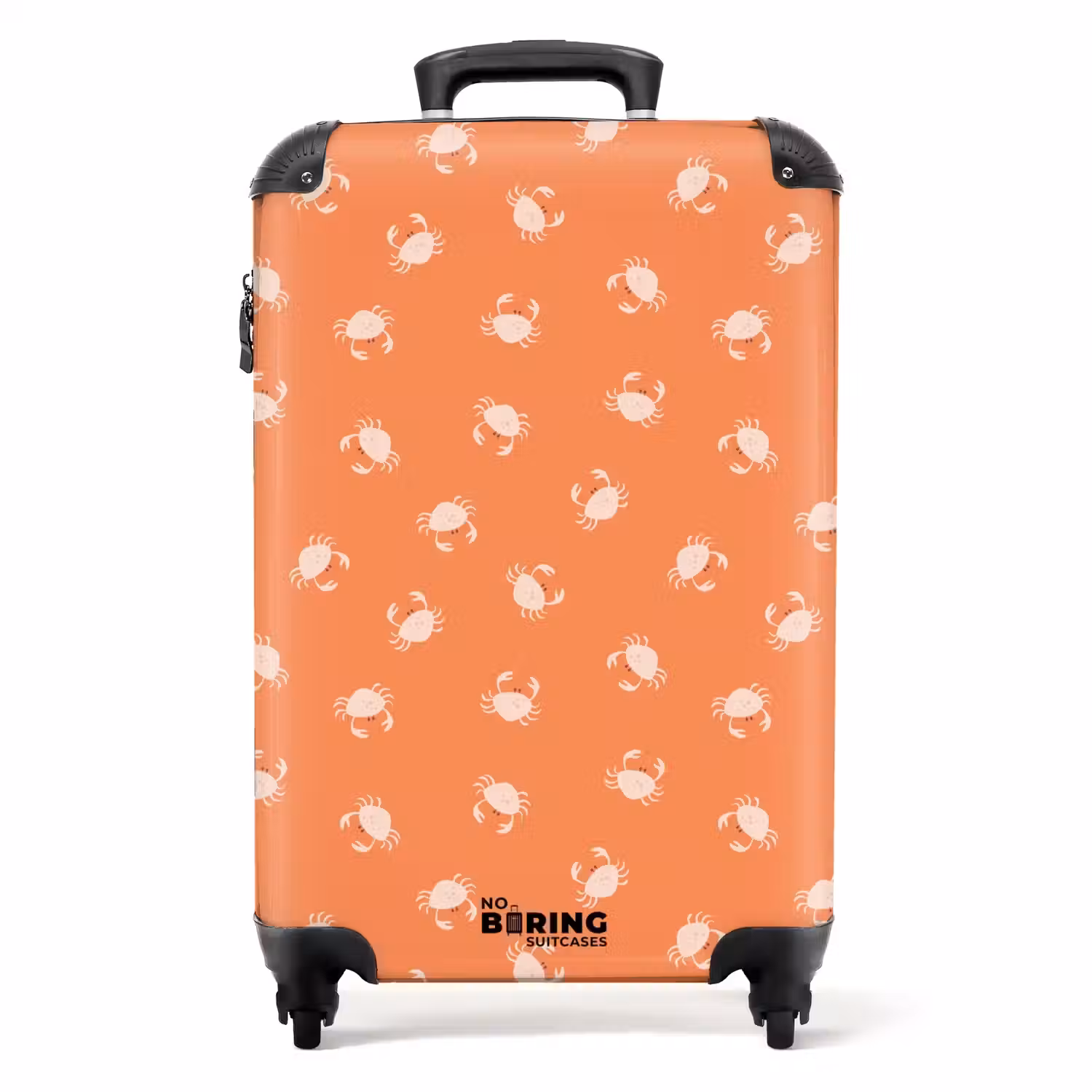 Krab patroon oranje NBS - Handbagage koffer - Kinderen Unisex middel -productfoto_recht