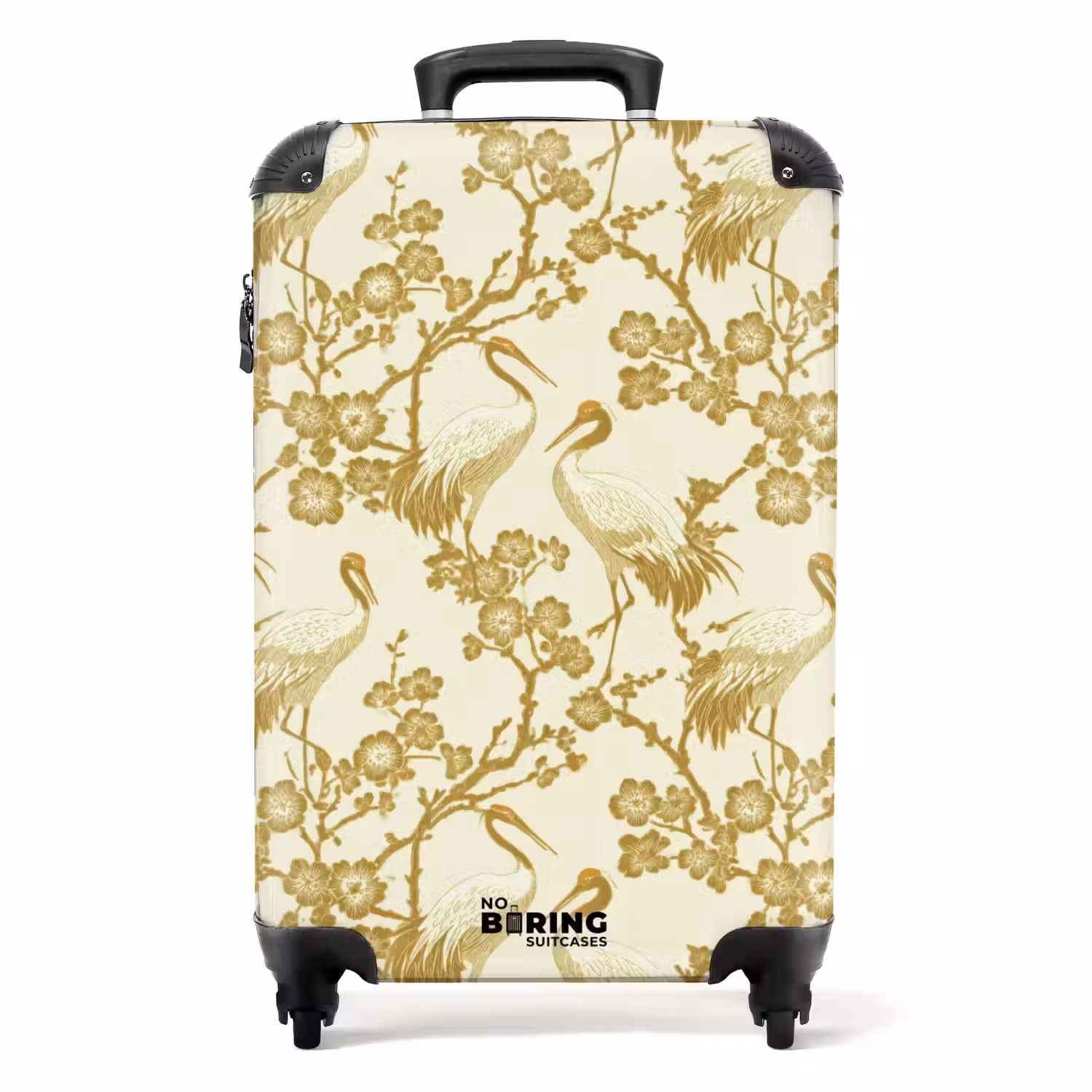 Kraanvogels - Kersenbloesem - Goud NBS - Handbagage koffer - Volwassenen Unisex middel -productfoto_recht