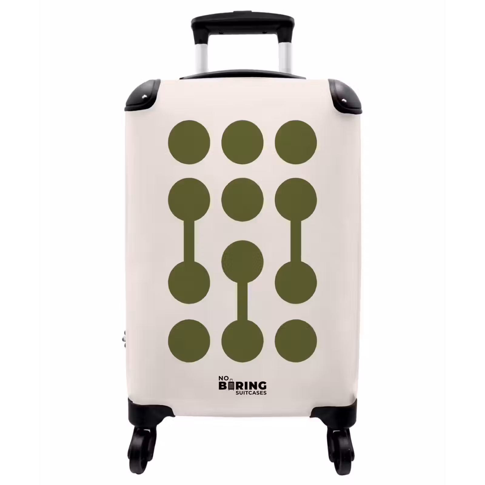 Koffer - Kreise – Geometrisch – Abstrakt – Modern – Grün - Cirkels - Geometrisch - Abstract - Modern - Groen NBS - Handbagage koffer - Vrouwen middel