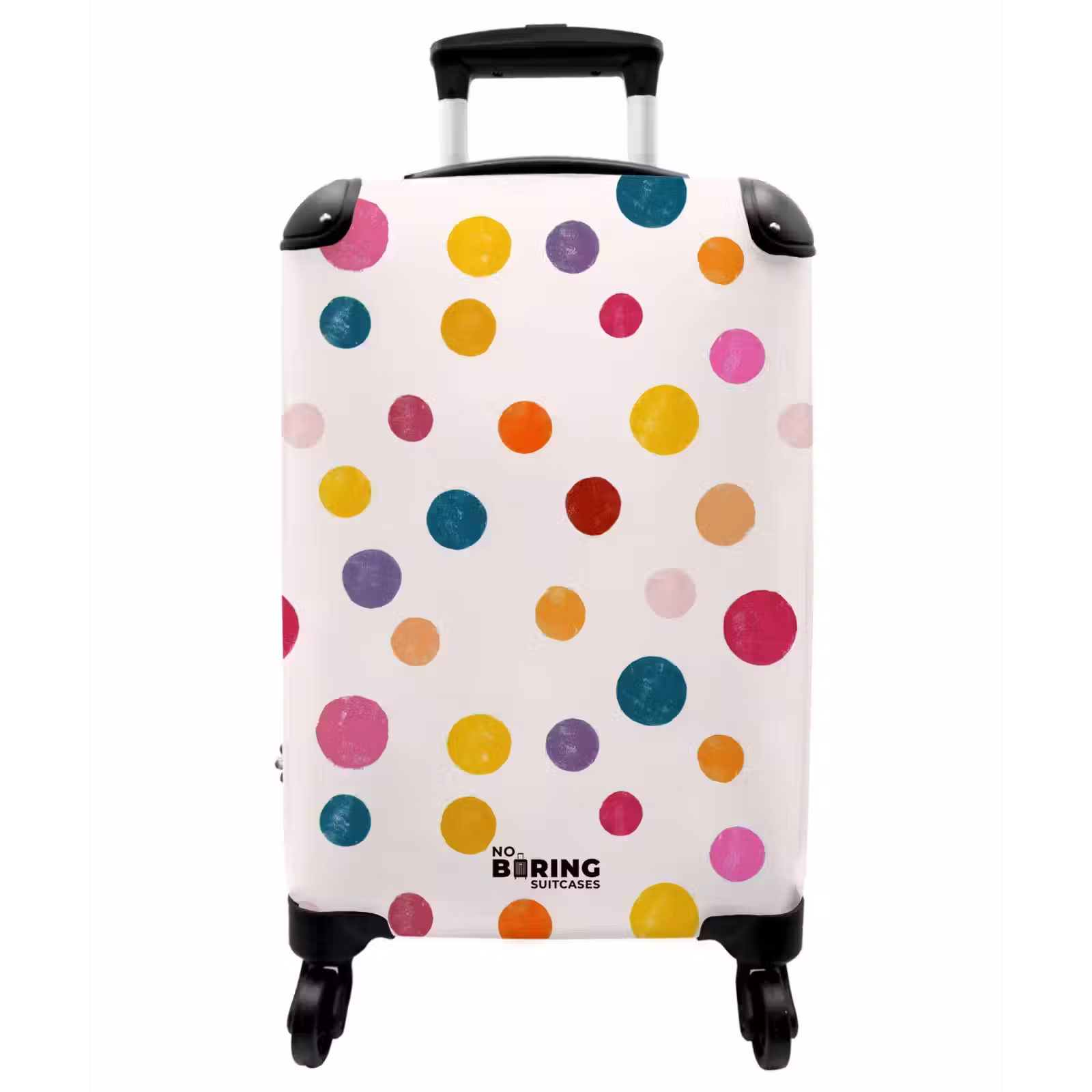 Koffer - Kreise – Verspielt – Farbenfroh - Cirkels - Speels - Kleurrijk NBS - Handbagage koffer - Vrouwen middel