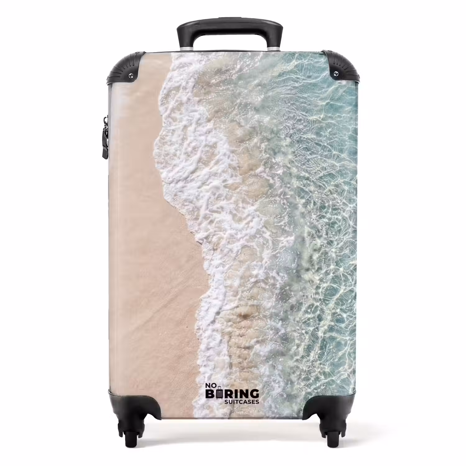 Kust - Zand - Blauw NBS - Handbagage koffer - Volwassenen Unisex middel -productfoto_recht