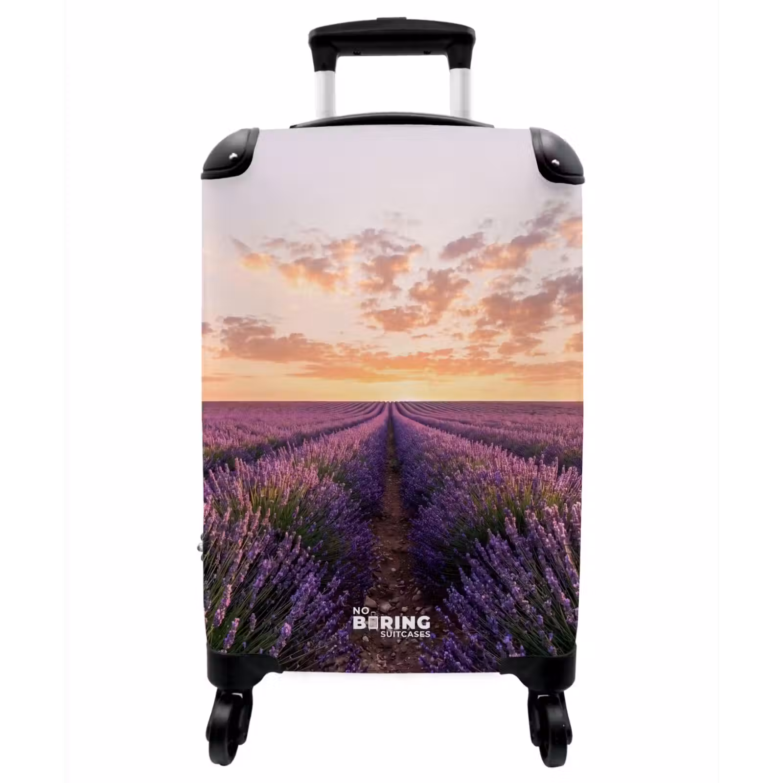 Koffer - Landschaft – Lavendelfeld – Violett - Landschap - Lavendelveld - Paars NBS - Handbagage koffer - Vrouwen middel