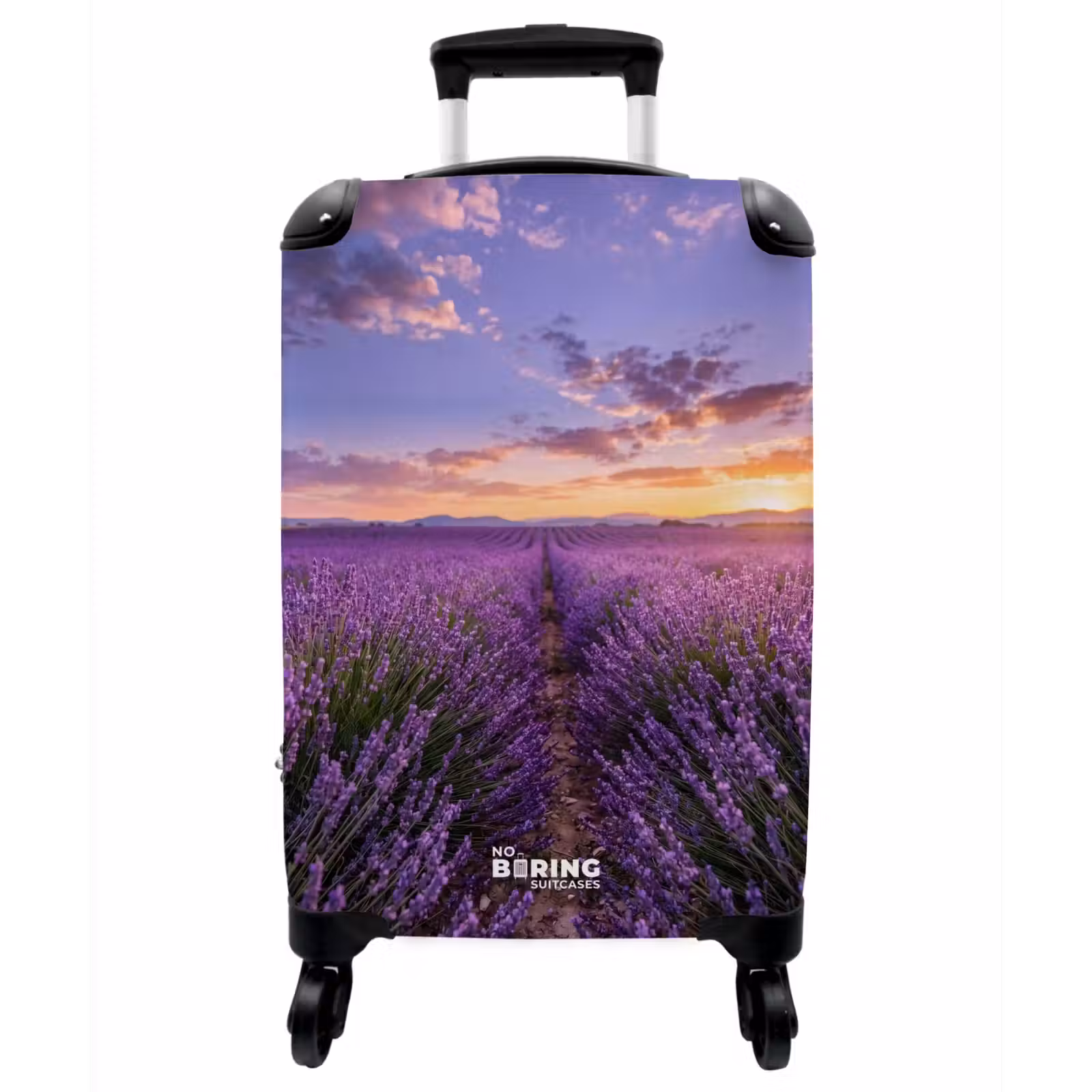 Koffer - Lavendel – Feld – Natur – Violett - Lavendel - Veld - Natuur - Paars NBS - Handbagage koffer - Vrouwen middel