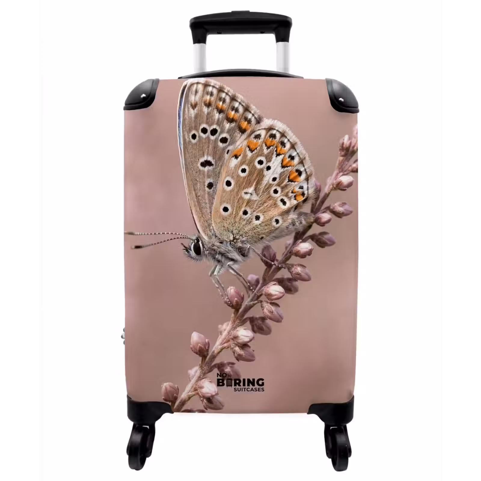 Koffer - Lavendel – Schmetterling – Lila - Lavendel - Vlinder - Paars NBS - Handbagage koffer - Vrouwen middel