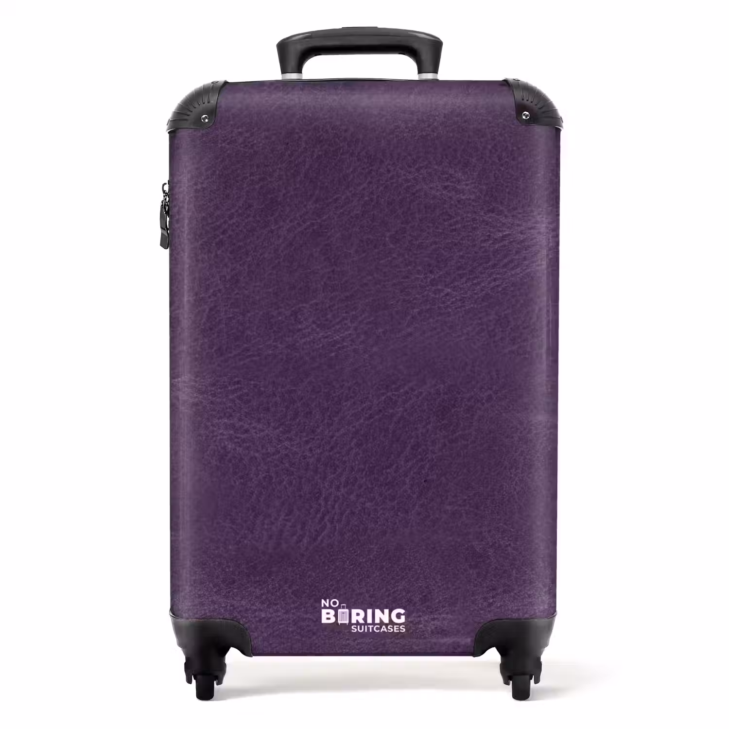 Lederen look aubergine paars NBS - Handbagage koffer - Volwassenen Unisex middel -productfoto_recht