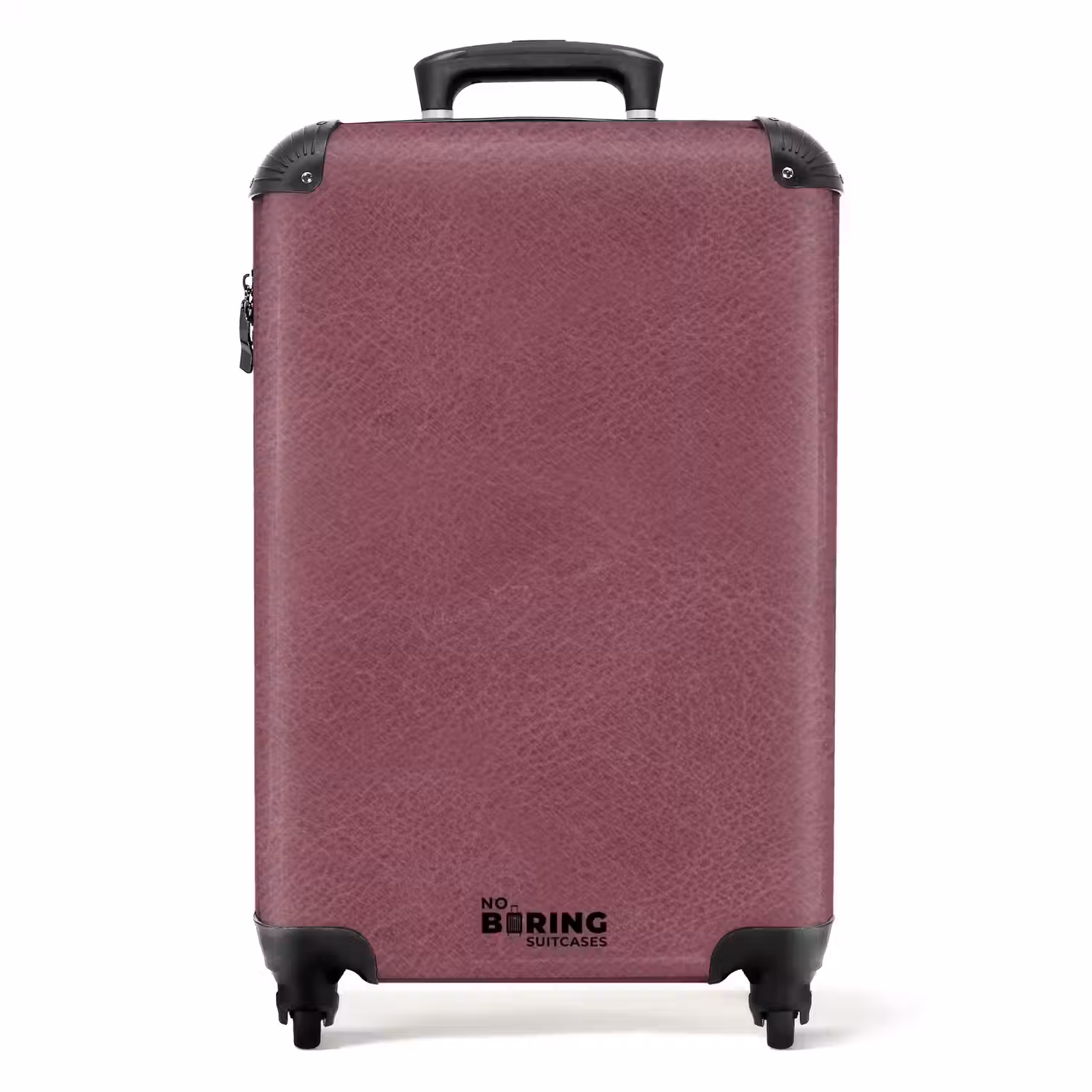 Lederen look donker roze NBS - Handbagage koffer - Volwassenen Unisex middel -productfoto_recht