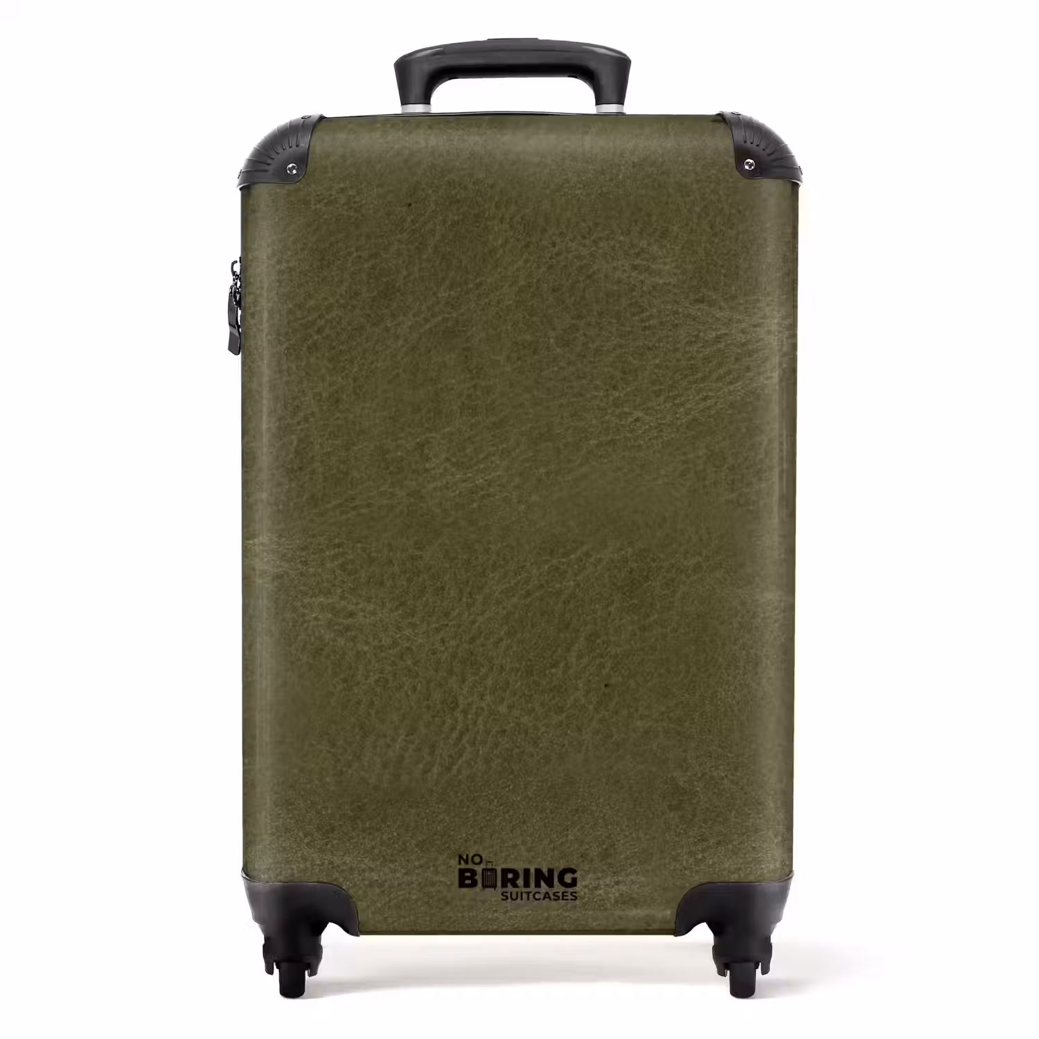 Lederen look khaki groen NBS - Handbagage koffer - Volwassenen Unisex middel -productfoto_recht