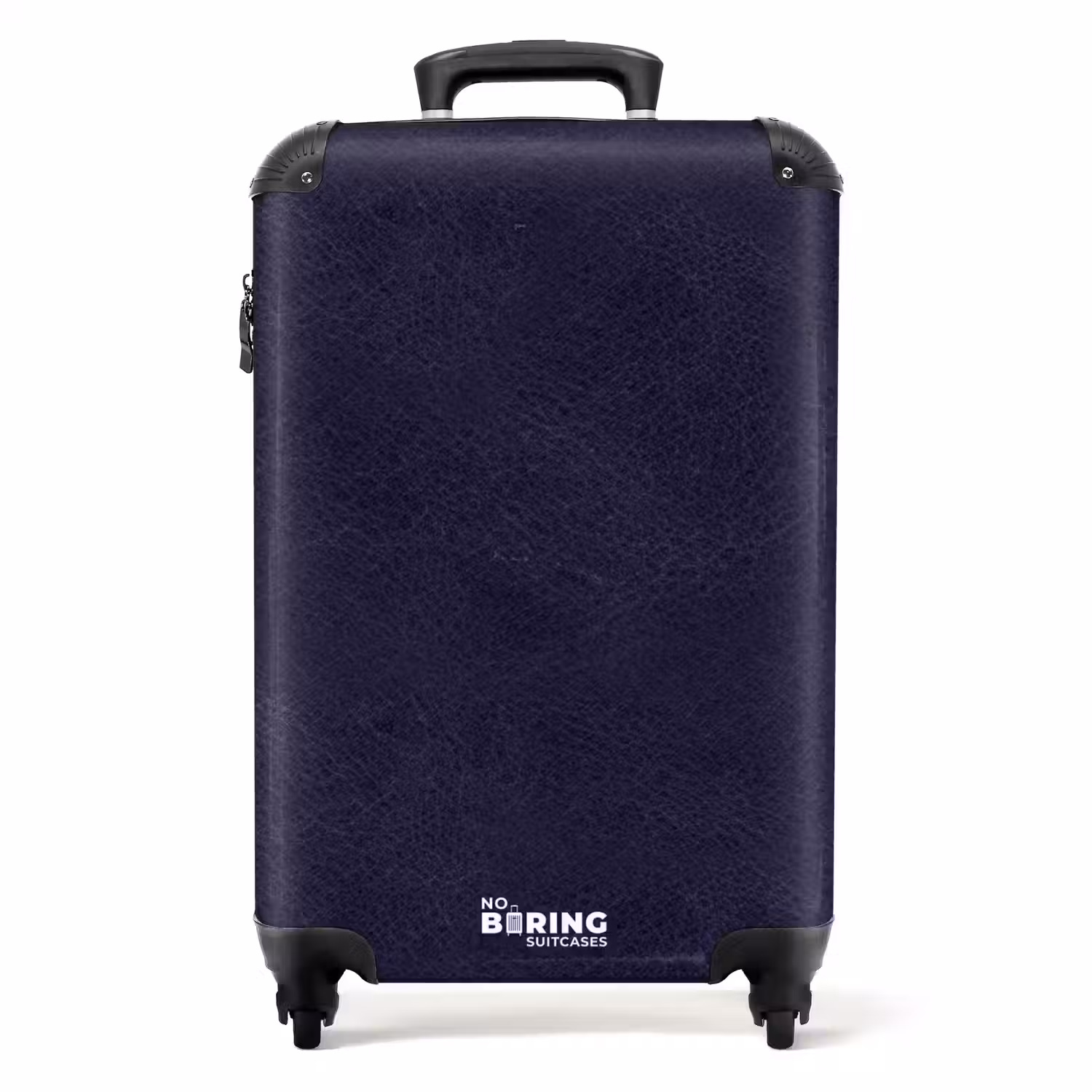 Lederen look marine blauw NBS - Handbagage koffer - Volwassenen Unisex middel -productfoto_recht