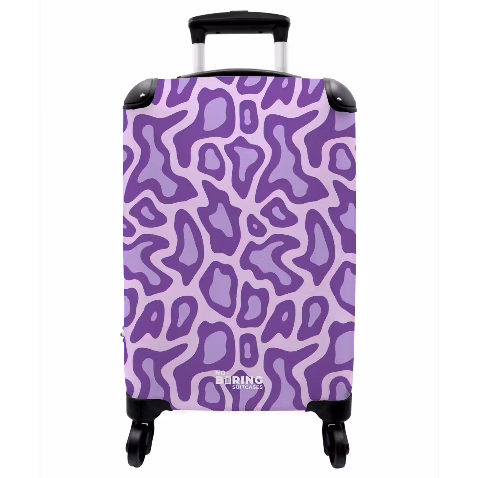 Koffer - Lila – Abstrakt – Leopard – Flecken – Groovy – Muster - Paars - Abstract - Luipaard - Vlekken - Groovy - Patroon NBS - Handbagage koffer - Vrouwen middel