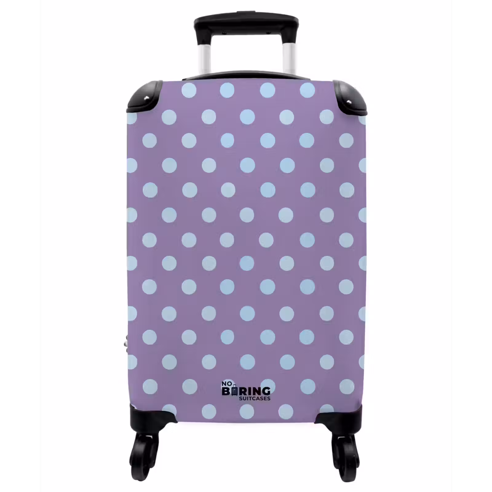 Koffer - Lila – Blau – Geometrisch – Punkte – Polka Dot – Muster - Paars - Blauw - Geometrisch - Stippen - Polka Dot - Patroon NBS - Handbagage koffer - Vrouwen middel